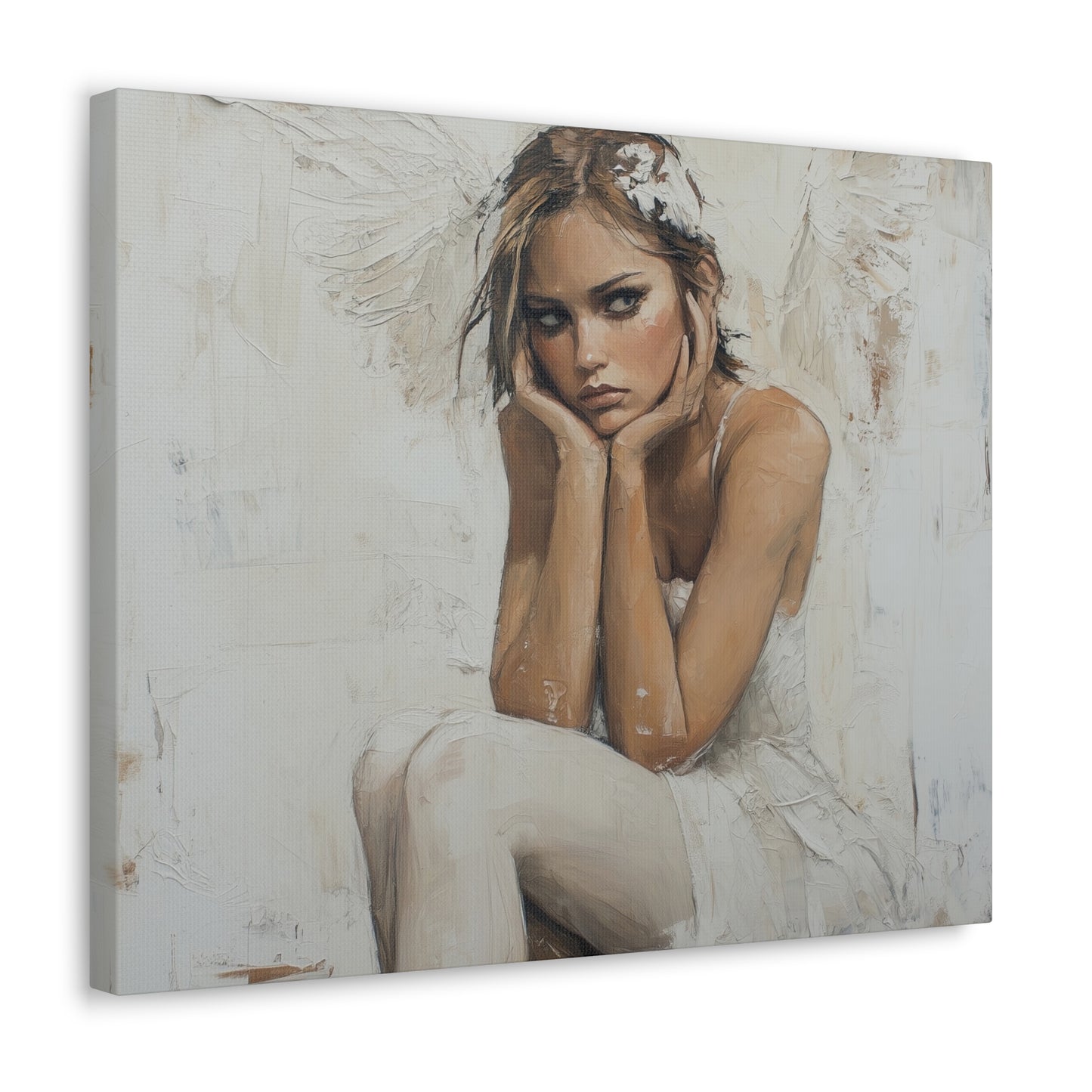 Gallery Wrapped Canvas, Sinners and Saints Art Canvas, Angel Art Canvas – Amber
