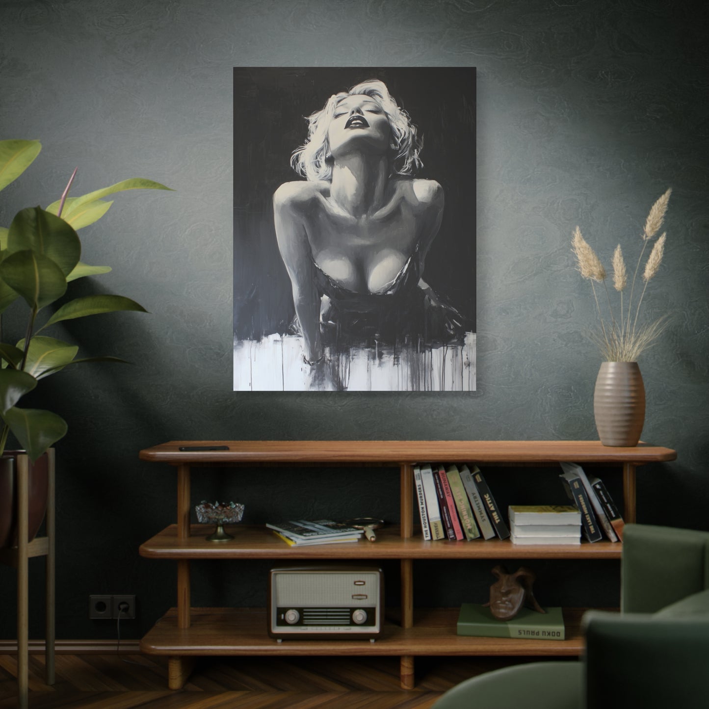 Gallery Wrapped Canvas, Guilt and Grit Adult Art Canvas, Erotic Pinup Art Canvas – Lucia