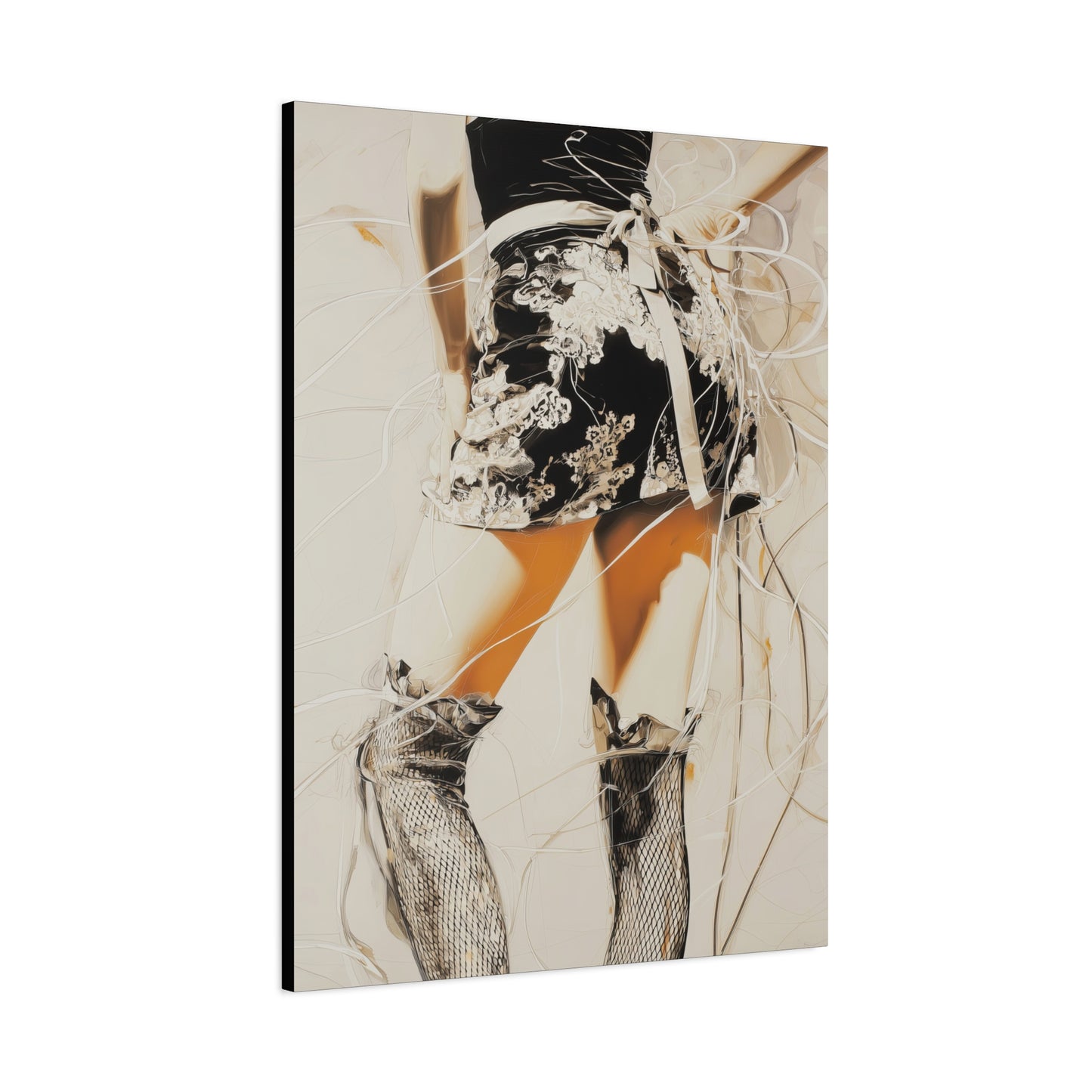 Gallery Wrapped Canvas, Tongue and Cheek Art Canvas, Naughty Girl Art Canvas – Lana