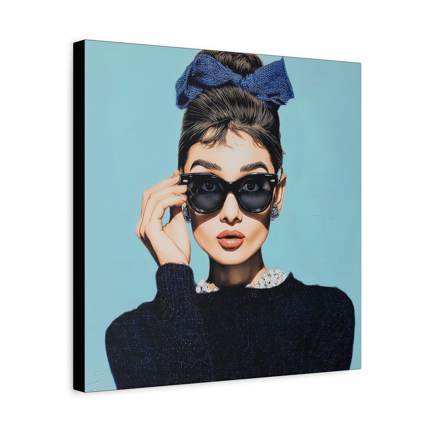 Gallery Wrapped Canvas, The Diva Project Art Canvas, Pinup Art Canvas – Audrey Hepburn - THREE