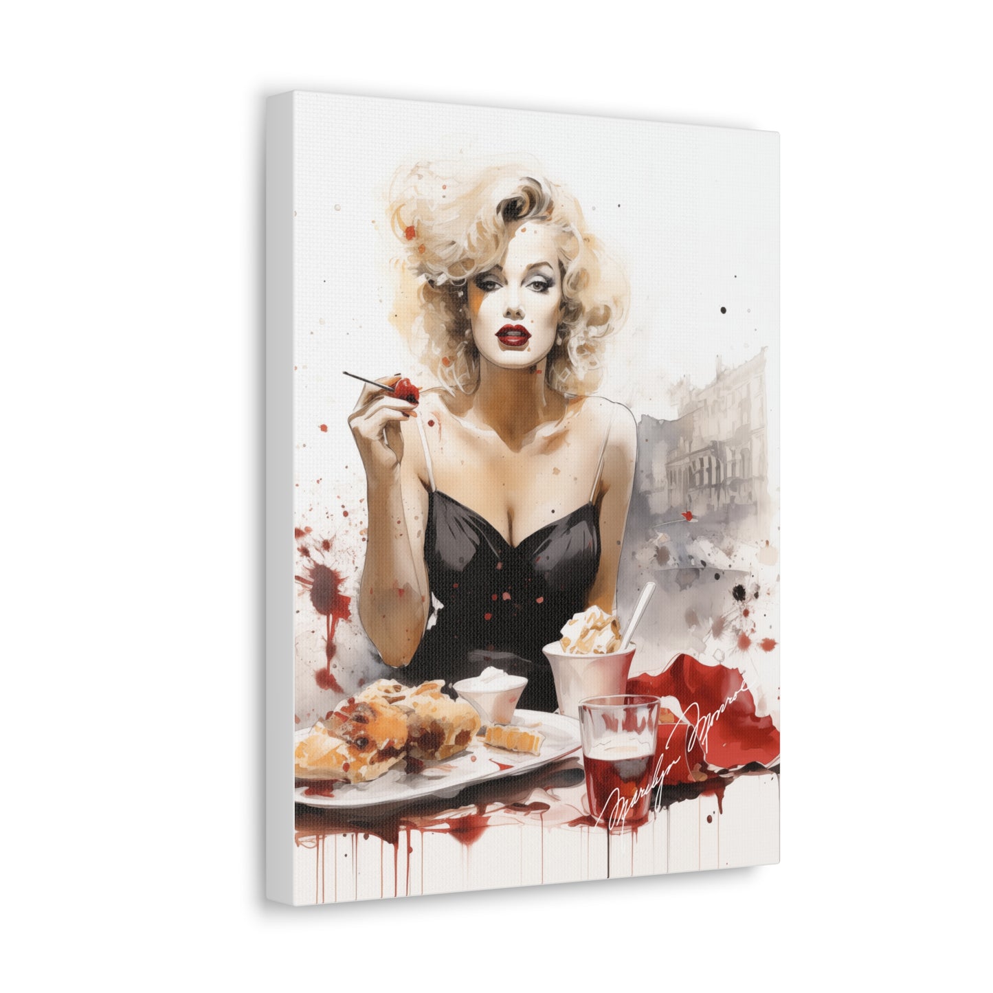 Canvas Wall Art, Gallery Wrapped Pop Art, Celebrity Wall Art – Marilyn Monroe - Cafe