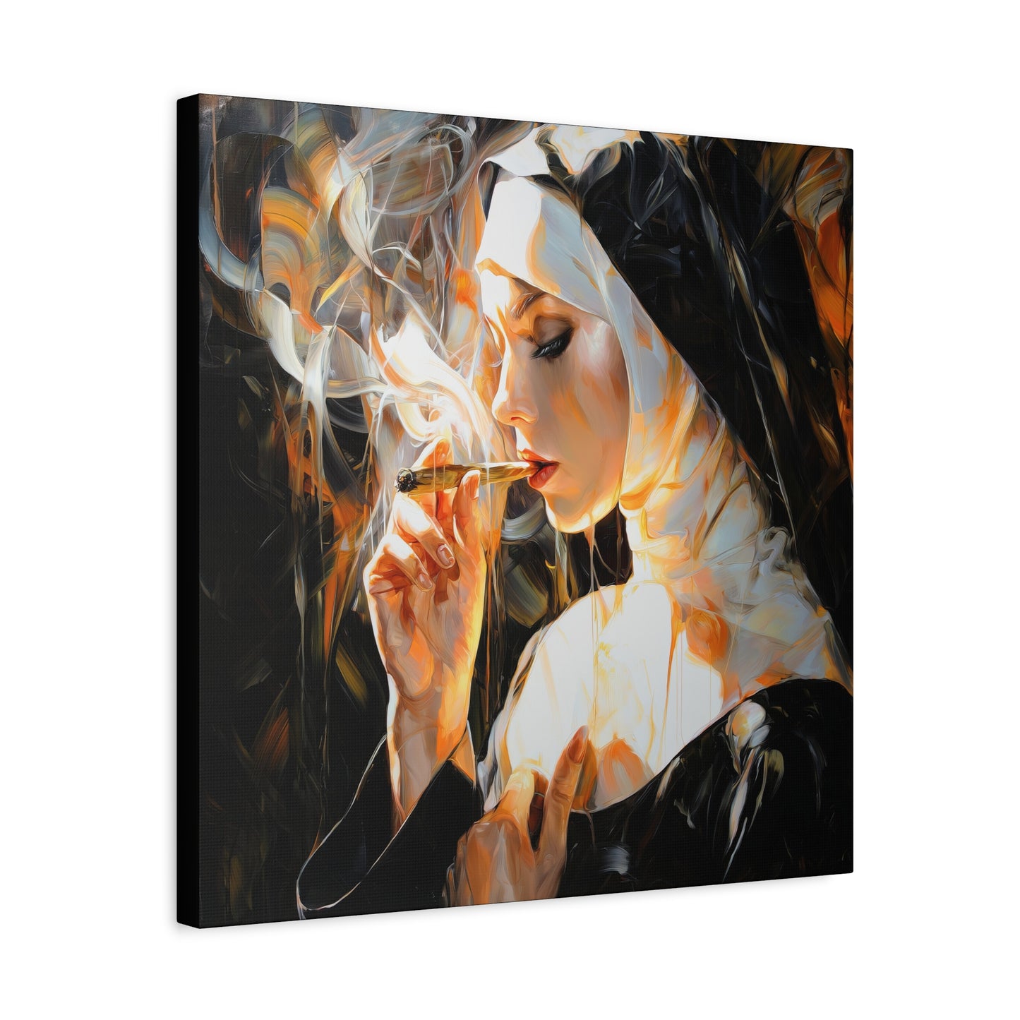 Gallery Wrapped Canvas, Habits and Heresy Art Canvas, Naughty Nuns Art Canvas – Sister Benedicta