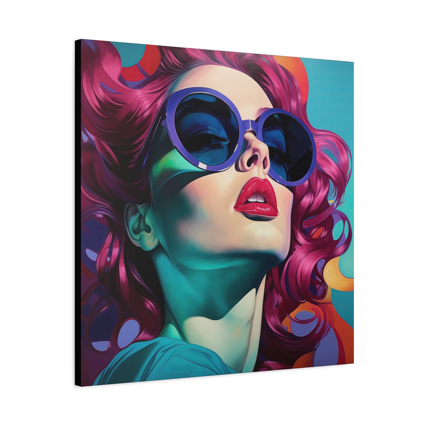 Canvas Gallery Wrapped High-Fashion Wall Art, Stylish Decor, Retro Femme Doll Pop Art – Electra