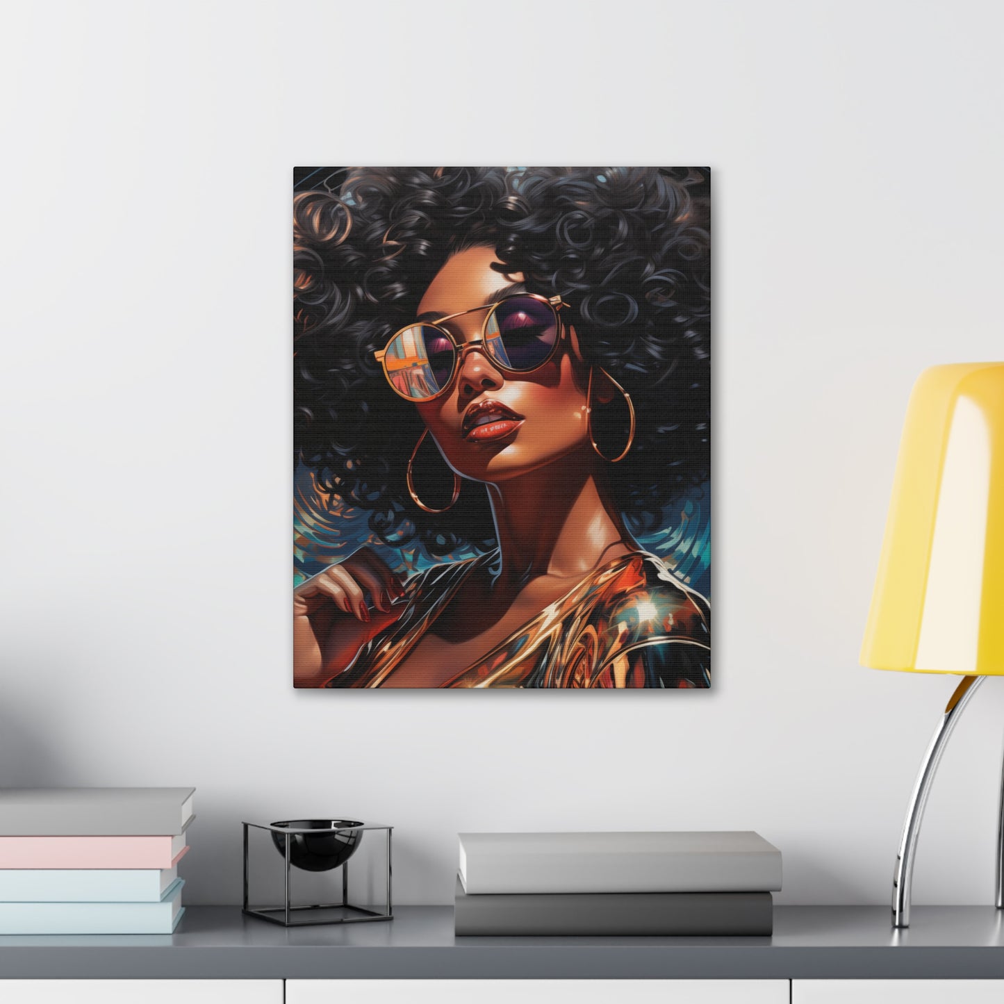 Gallery Wrapped Canvas, Retro Urban Queen, Femme Doll Art Canvas – Kesha