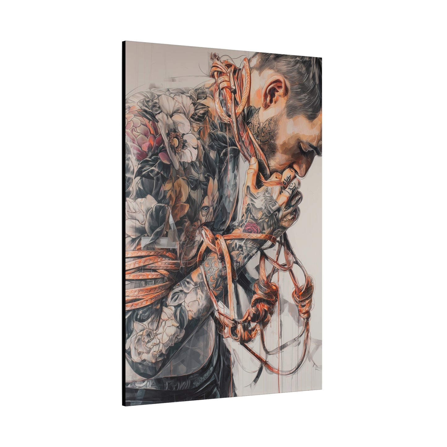 Gallery Wrapped Canvas, Ropes and Reverence Art Canvas, Erotic Shibari Art Canvas – Zev
