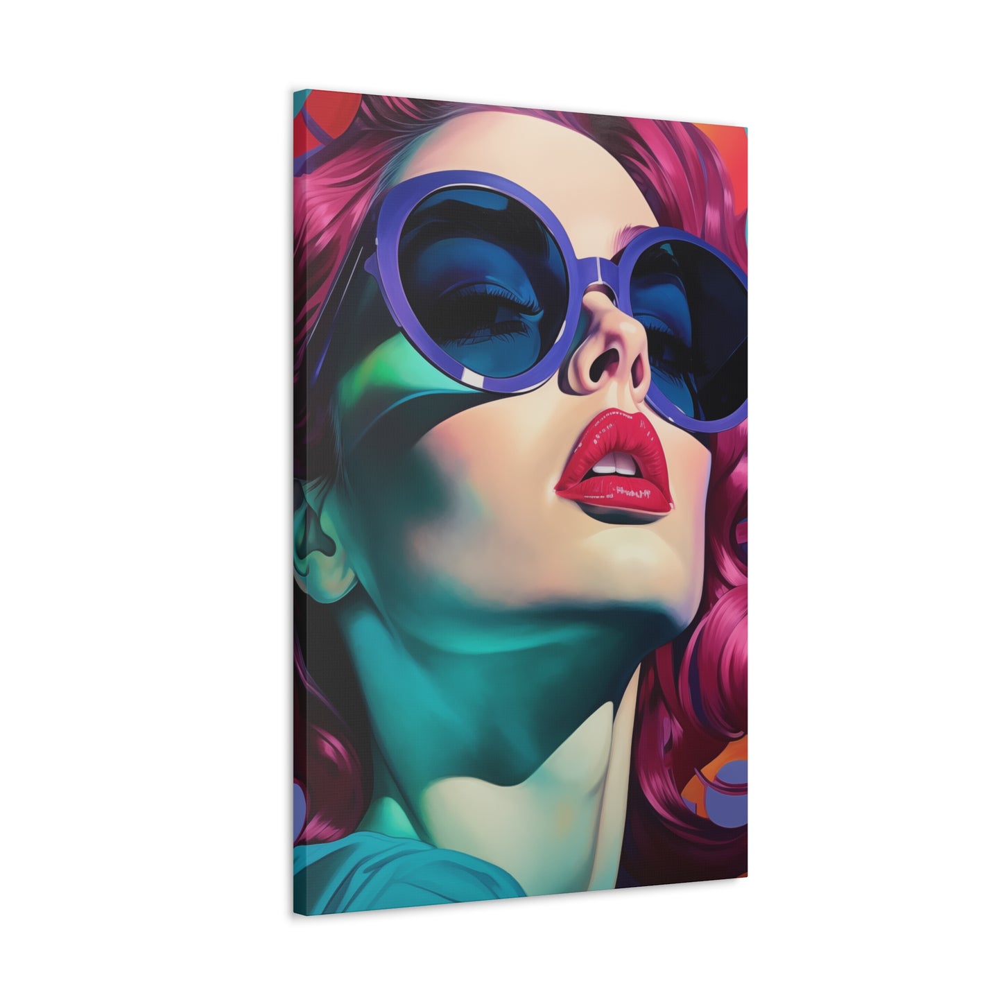 Canvas Gallery Wrapped High-Fashion Wall Art, Stylish Decor, Retro Femme Doll Pop Art – Electra