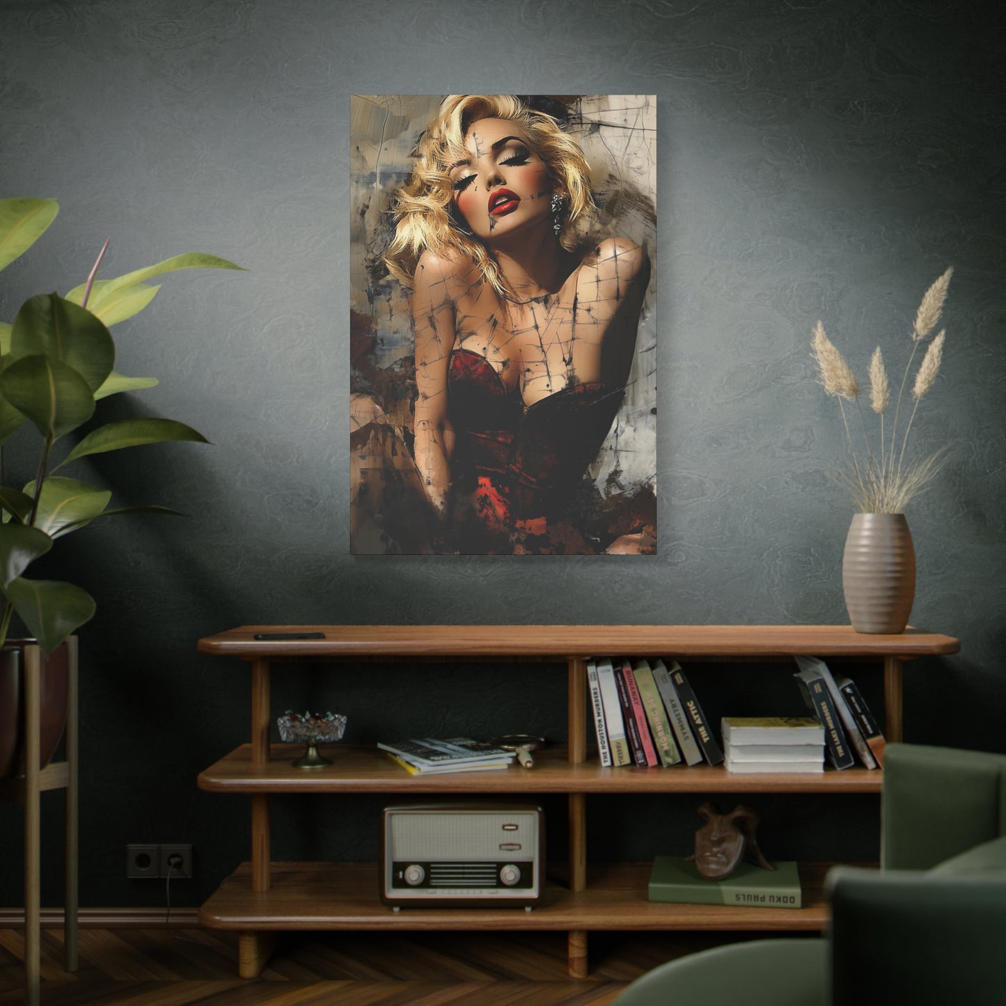 Gallery Wrapped Canvas, Guilt and Grit Adult Art Canvas, Erotic Pinup Art Canvas – Margaux