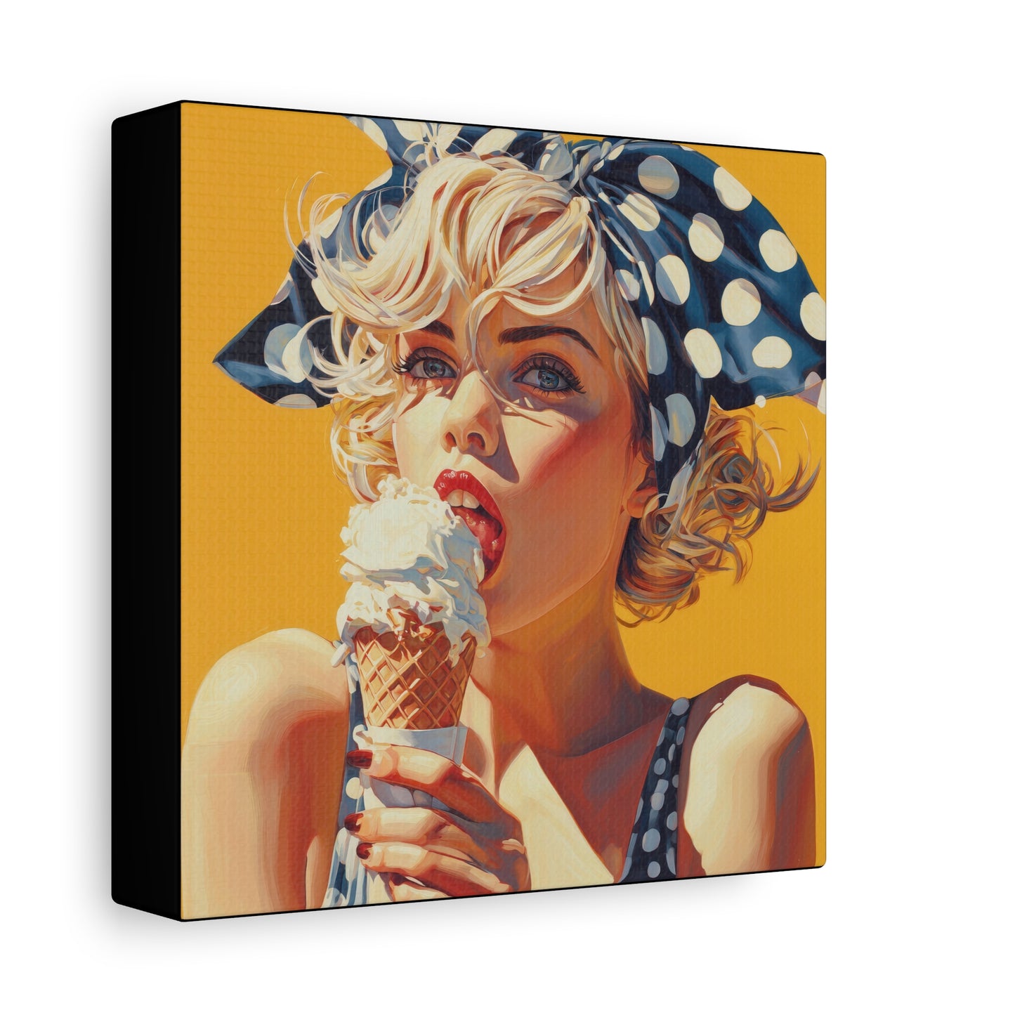 Gallery Wrapped Canvas, Sweet Summer Nostalgia, Sugar and Spice Art Canvas, Ice Cream Dreams Art – Ellie