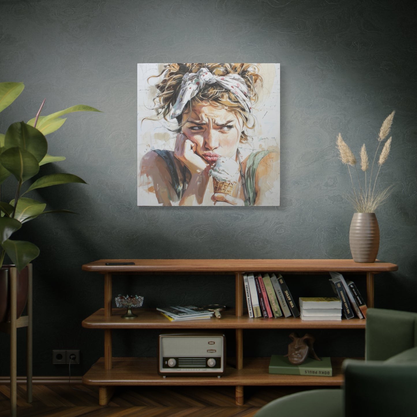 Gallery Wrapped Canvas, Sweet Summer Nostalgia, Sugar and Spice Art Canvas, Ice Cream Dreams Art – Josie