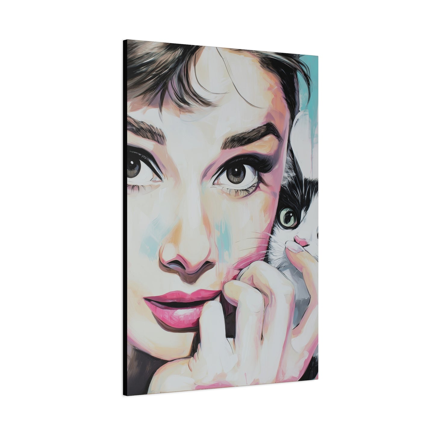 Gallery Wrapped Canvas, The Diva Project Art Canvas, Pinup Art Canvas – Audrey Hepburn - ONE