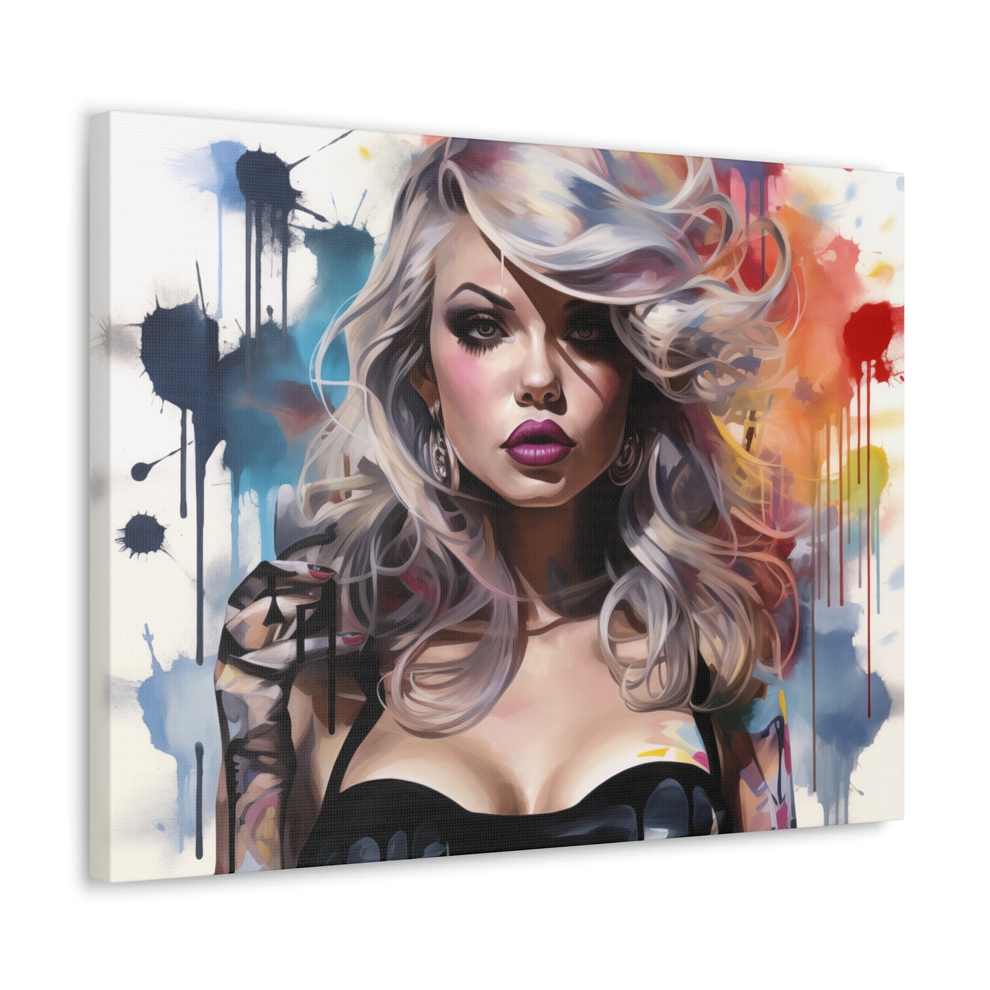 Canvas Wall Art, Gallery Wrapped Pop Art, Femme Doll Wall Art – Zephyr
