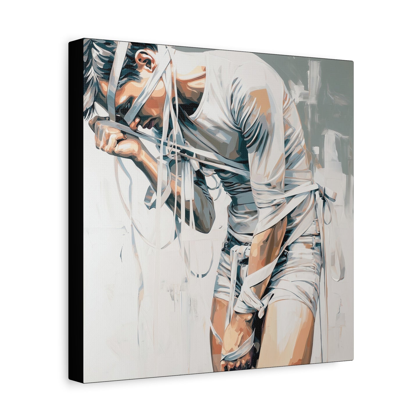 Gallery Wrapped Canvas, Ropes and Reverence Art Canvas, Erotic Shibari Art Canvas – Armand