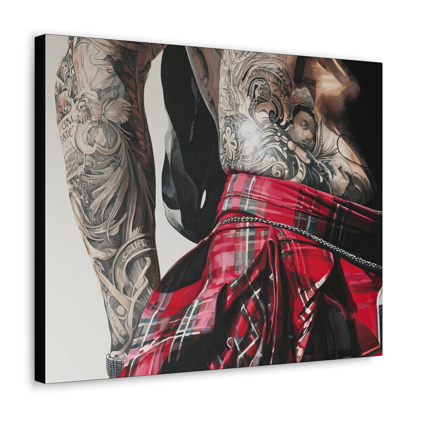 Gallery Wrapped Canvas, Kilts and Carnage Art Canvas, Erotic Pinup Art Canvas – Alexander