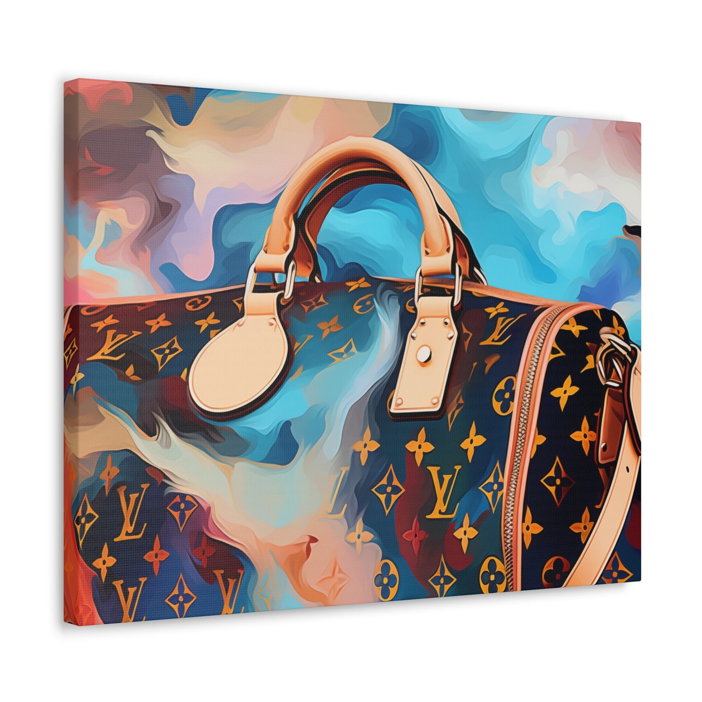Canvas Gallery Wrap - LV Designer Inspired Wall Art - Abstract
