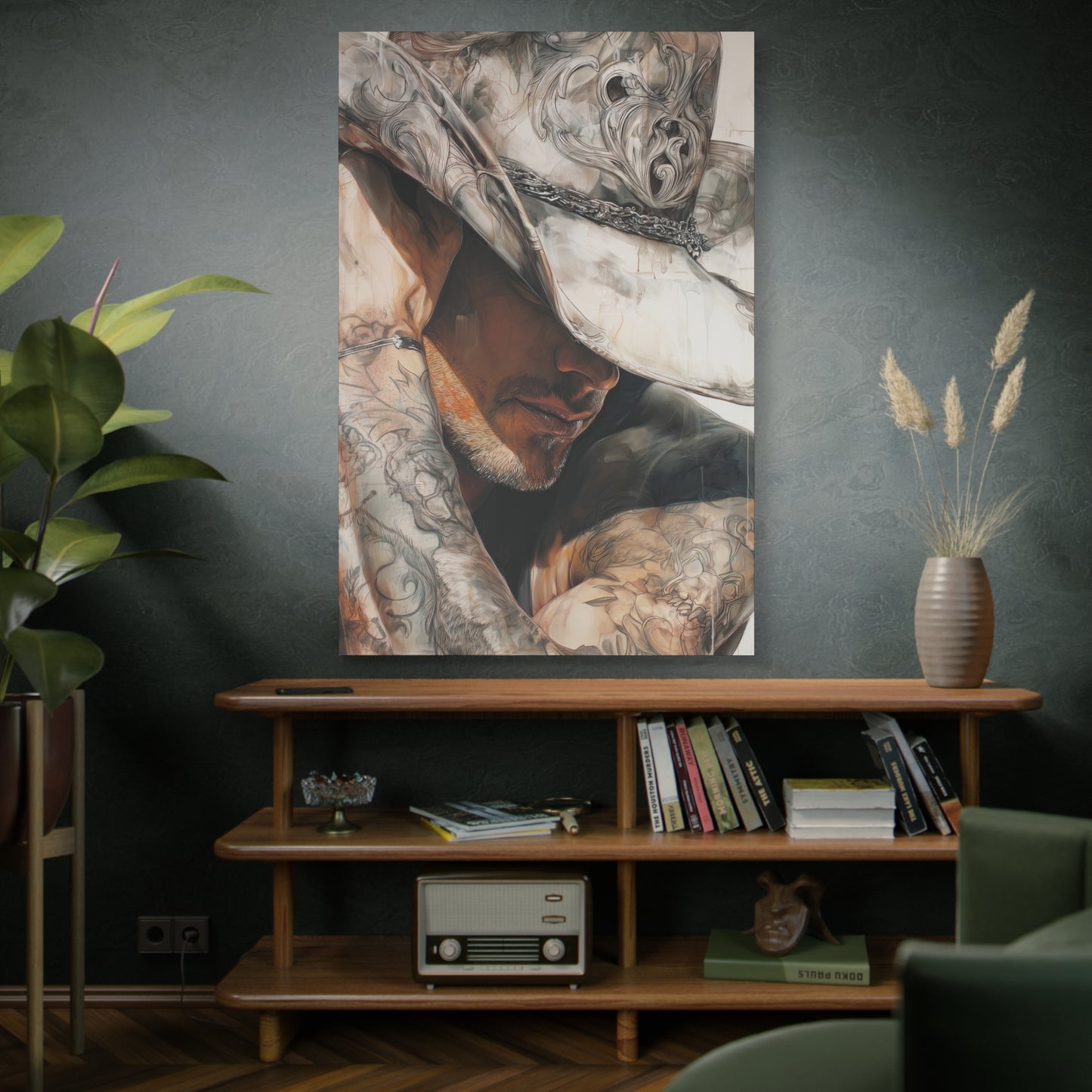 Gallery Wrapped Canvas, Wranglers and Wreckage Art Canvas, Erotic Pinup Art Canvas – Chase