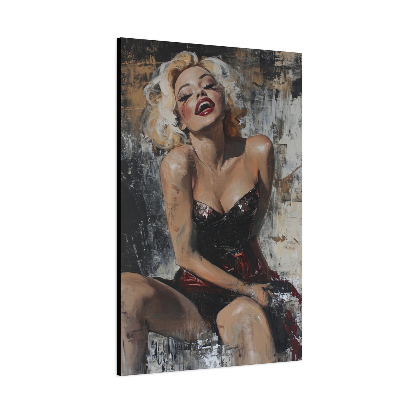 Gallery Wrapped Canvas, Guilt and Grit Adult Art Canvas, Erotic Pinup Art Canvas – Aria