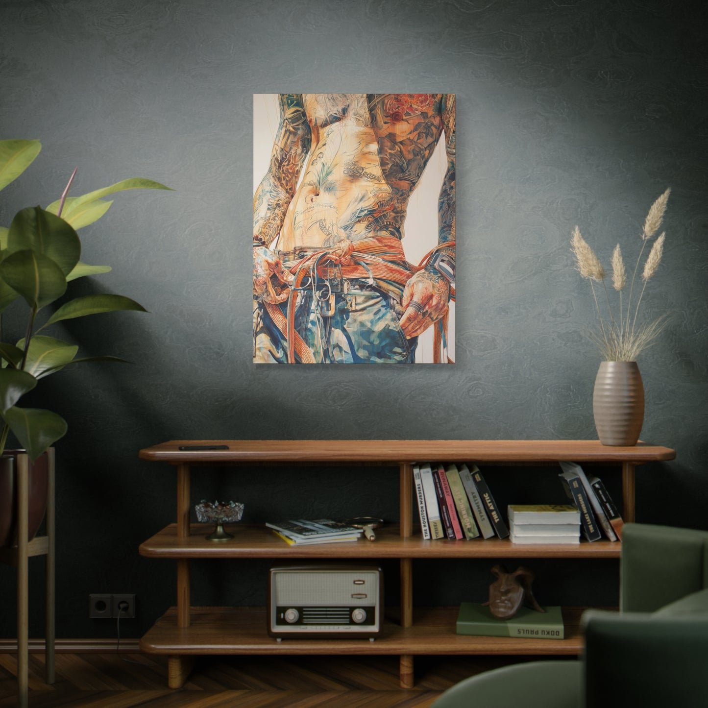 Gallery Wrapped Canvas, Ropes and Reverence Art Canvas, Erotic Shibari Art Canvas – Leif