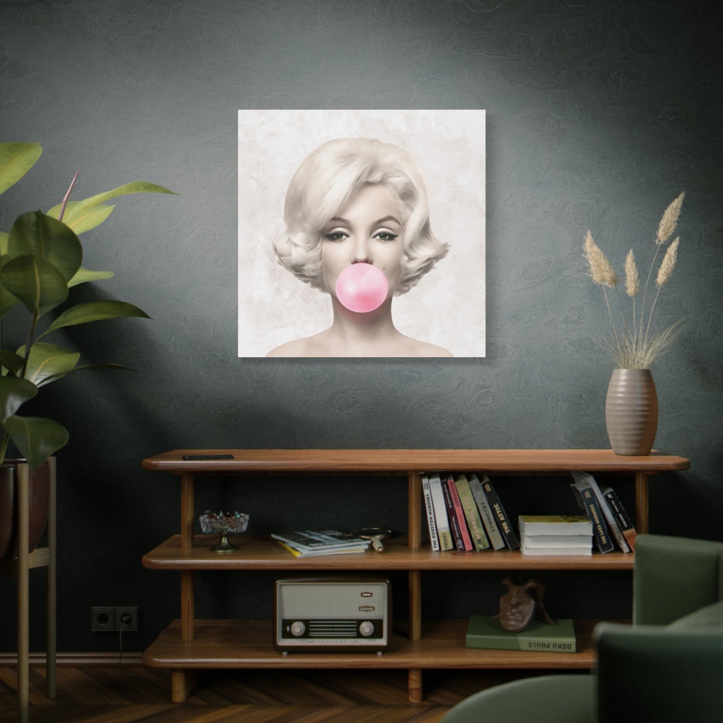 Gallery Wrapped Canvas, Marilyn Monroe Art Canvas, Celebrity Diva Art Canvas – Marilyn Monroe Bubblegum