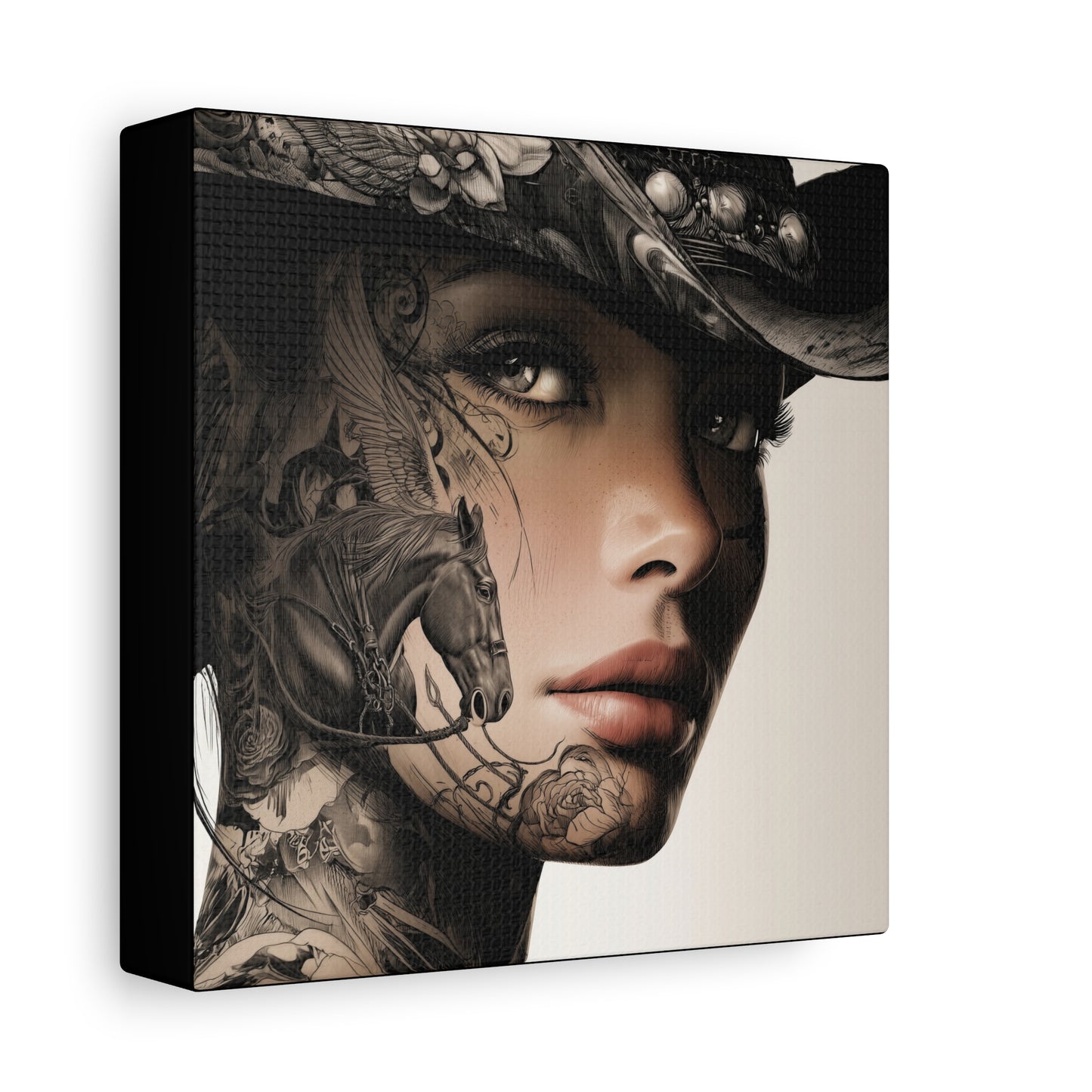 Gallery Wrapped Canvas, Wranglers and Wreckage Art Canvas, Erotic Pinup Art Canvas – Memphis