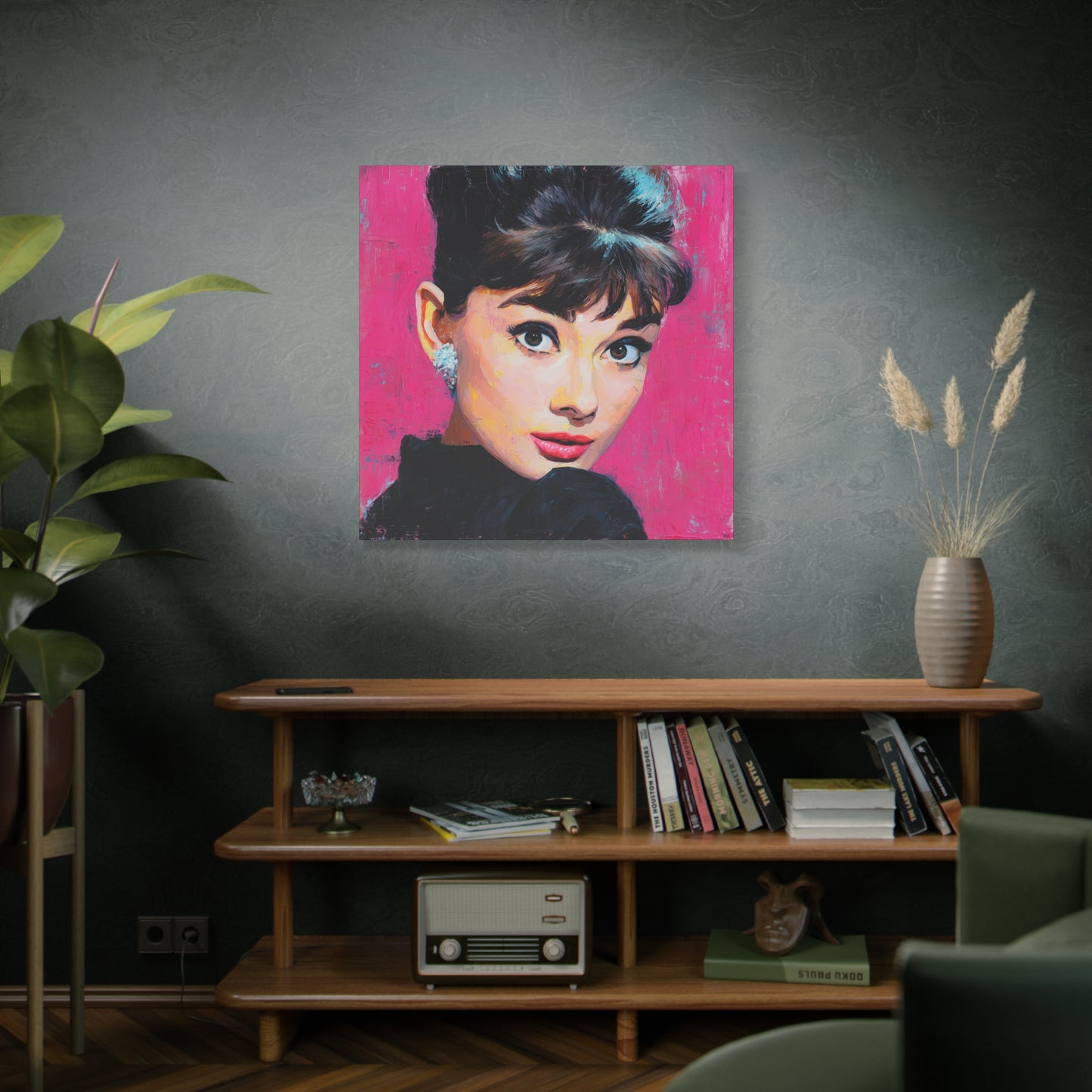 Gallery Wrapped Canvas, The Diva Project Art Canvas, Pinup Art Canvas – Audrey Hepburn - TEN
