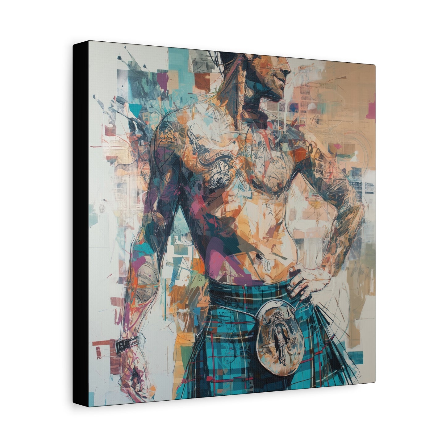 Gallery Wrapped Canvas, Kilts and Carnage Art Canvas, Erotic Pinup Art Canvas – Lachlan