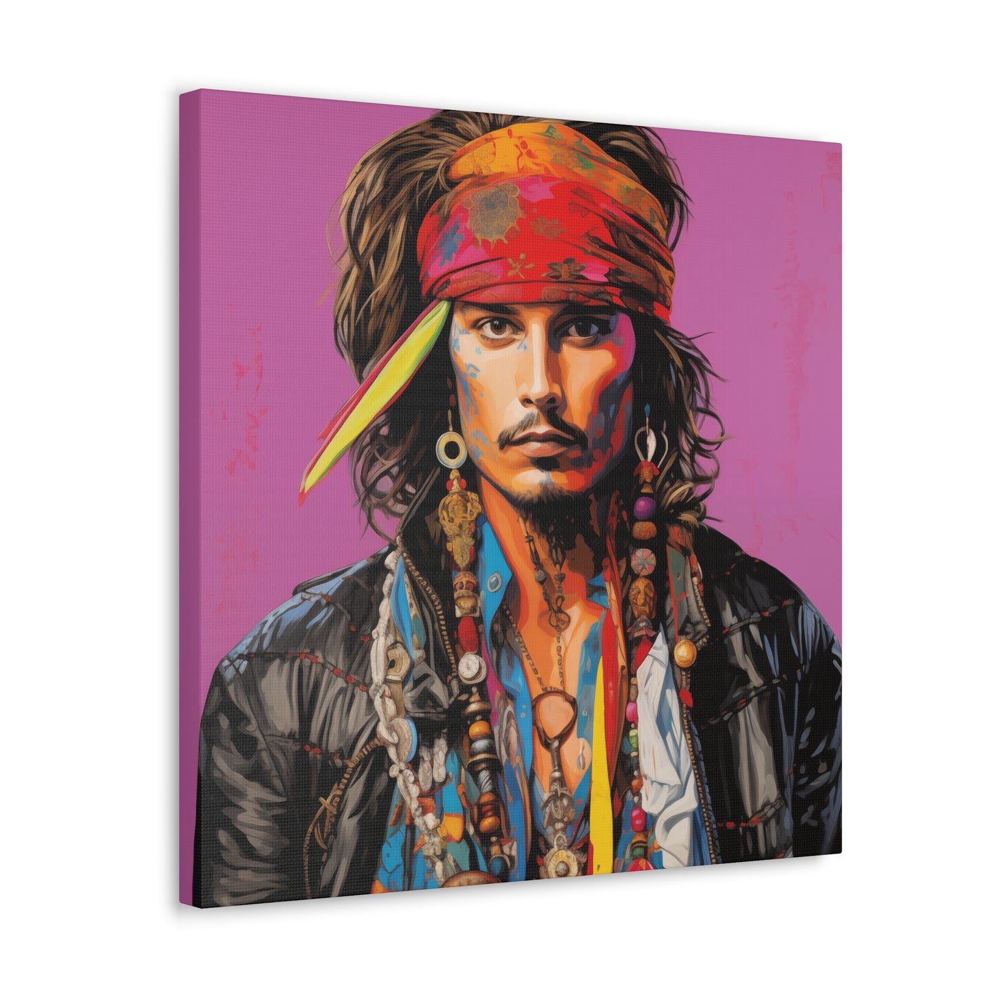 Gallery Wrapped Canvas, Celebrity Inspired, Pop Art Canvas – Johnny Also
