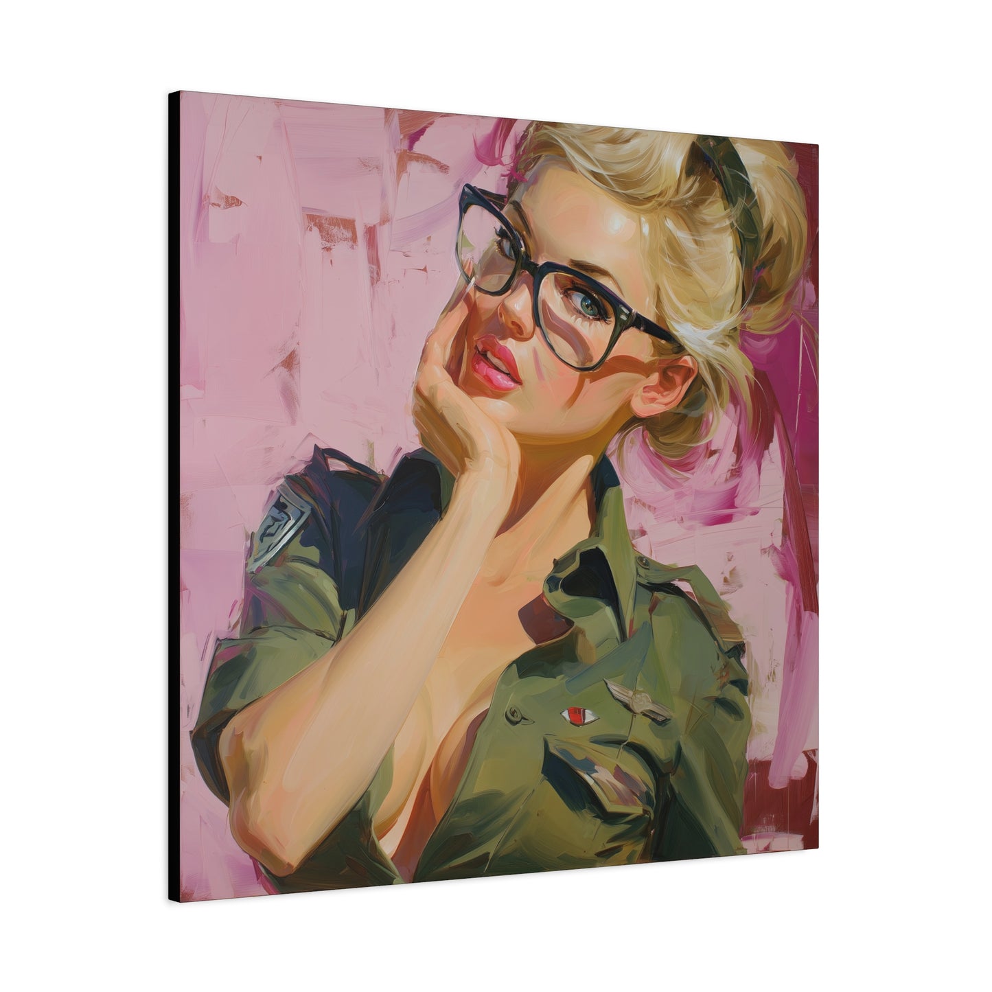 Gallery Wrapped Canvas, Liberty and Lace Art Canvas, Erotic Pinup Art Canvas – Roxanne