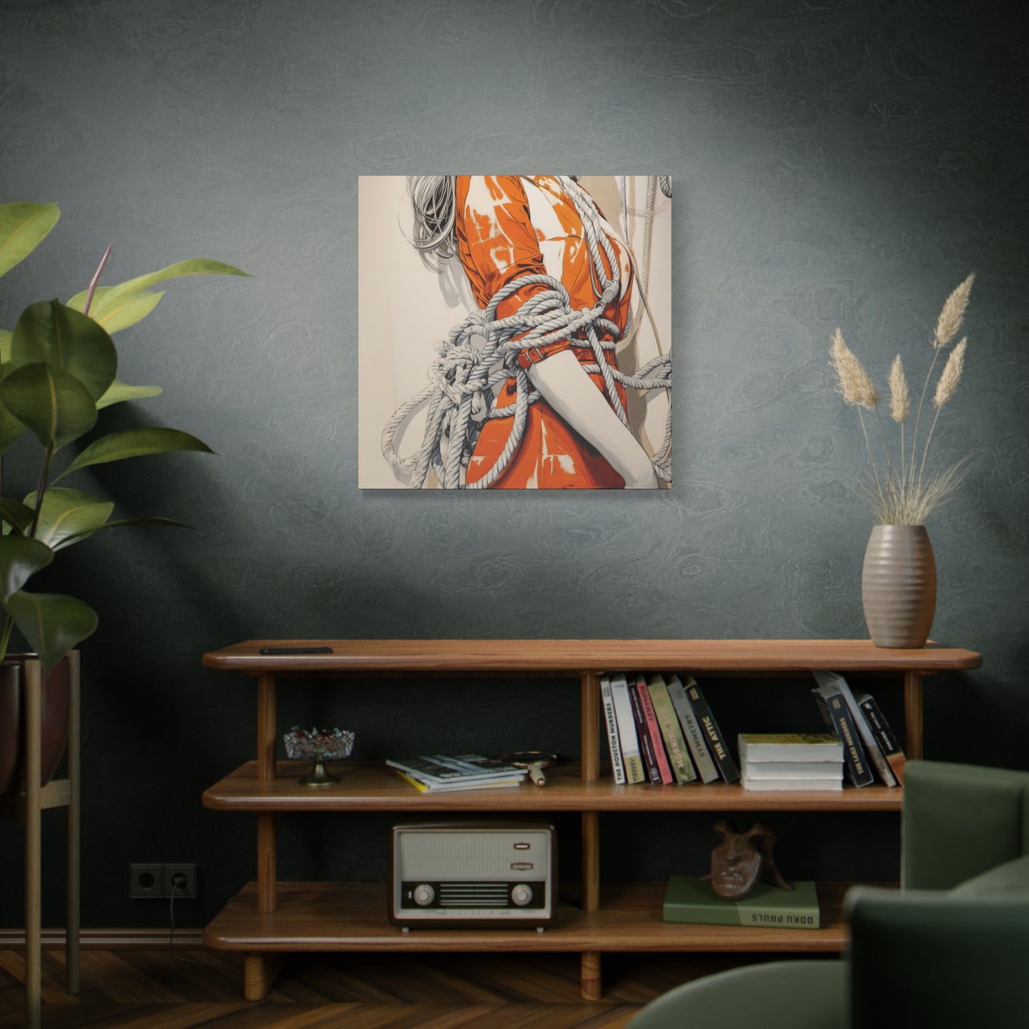 Gallery Wrapped Canvas, Ropes and Reverence Art Canvas, Erotic Shibari Art Canvas – Mei