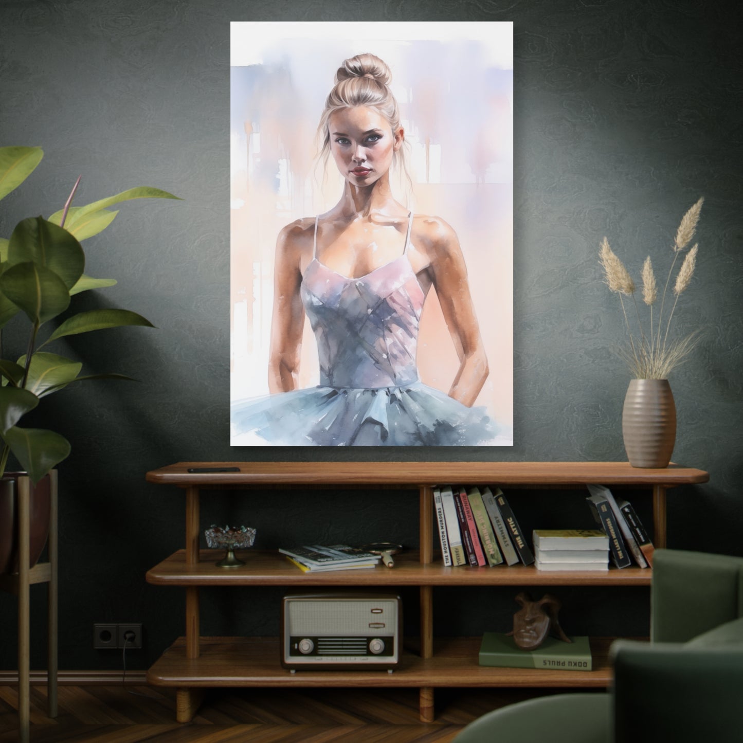 Pointes and Platforms, Gallery Wrapped Canvas, Ballerina Beauty, Ballet Art Canvas – Samantha