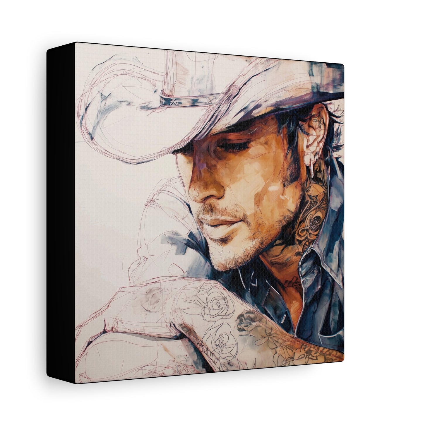 Gallery Wrapped Canvas, Wranglers and Wreckage Art Canvas, Erotic Pinup Art Canvas – Wade