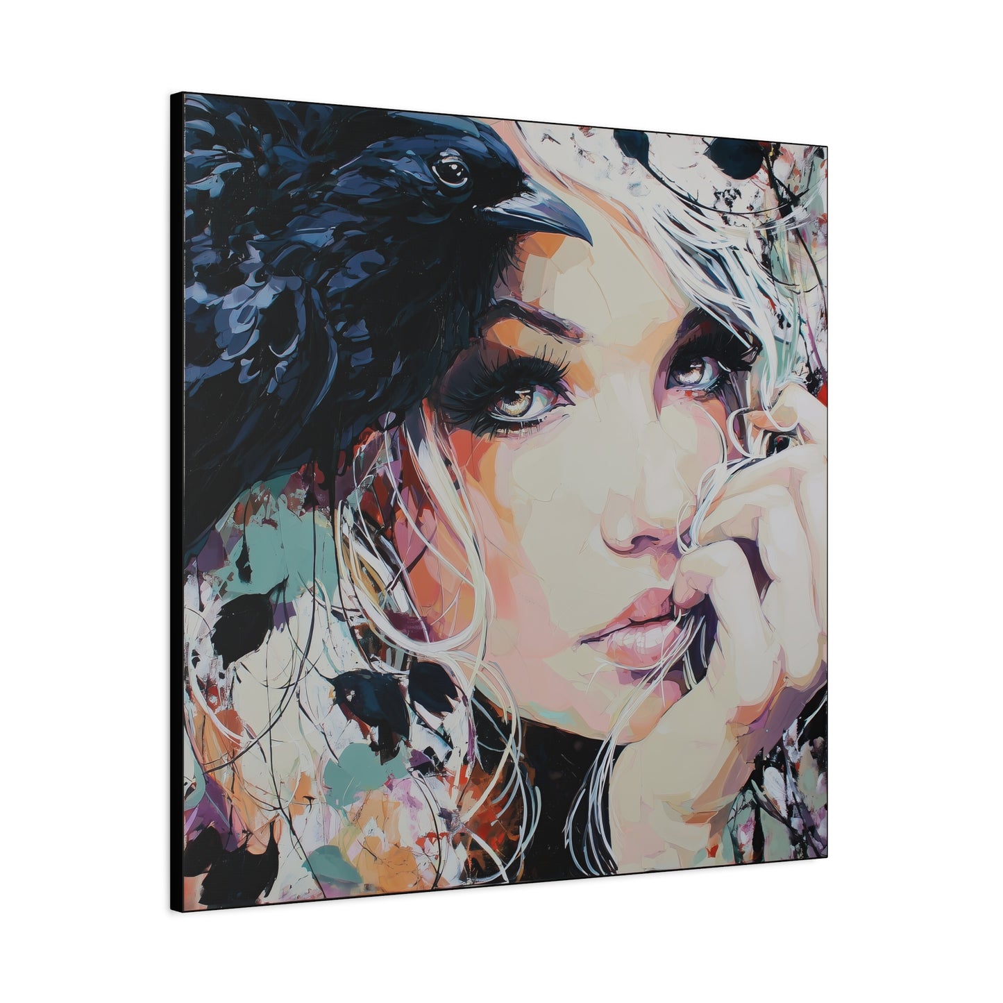 Gallery Wrapped Canvas, Myth and Bones Gothic Art Canvas, Dark Muse Canvas - Calista