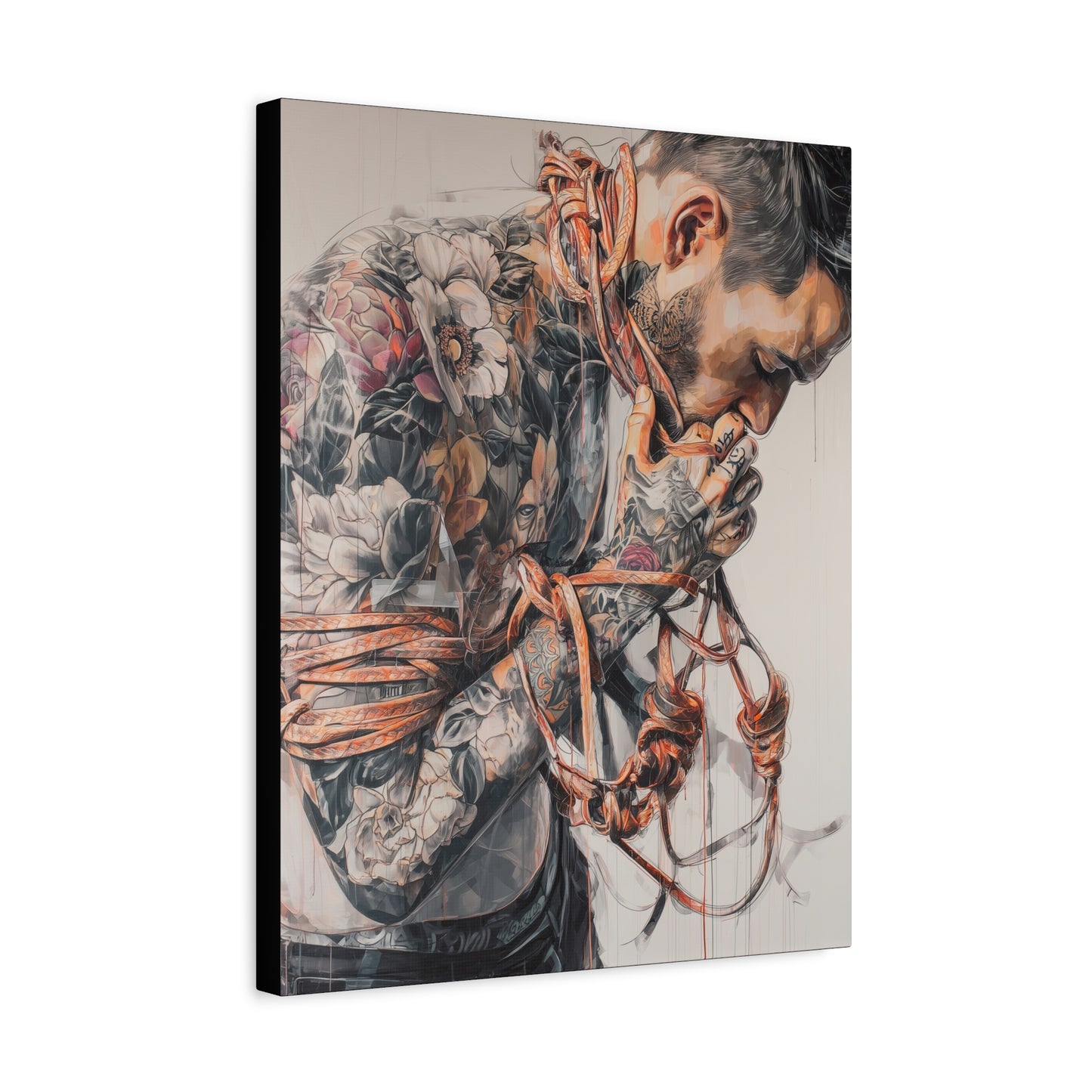 Gallery Wrapped Canvas, Ropes and Reverence Art Canvas, Erotic Shibari Art Canvas – Zev