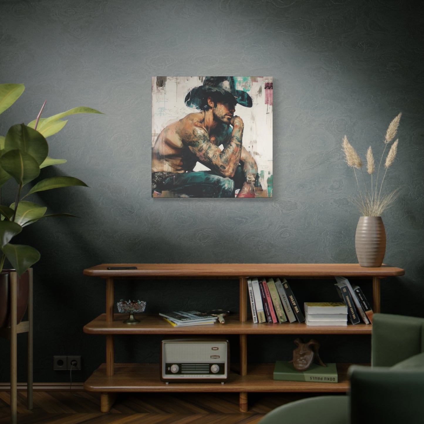 Gallery Wrapped Canvas, Wranglers and Wreckage Art Canvas, Erotic Pinup Art Canvas – Jimmy