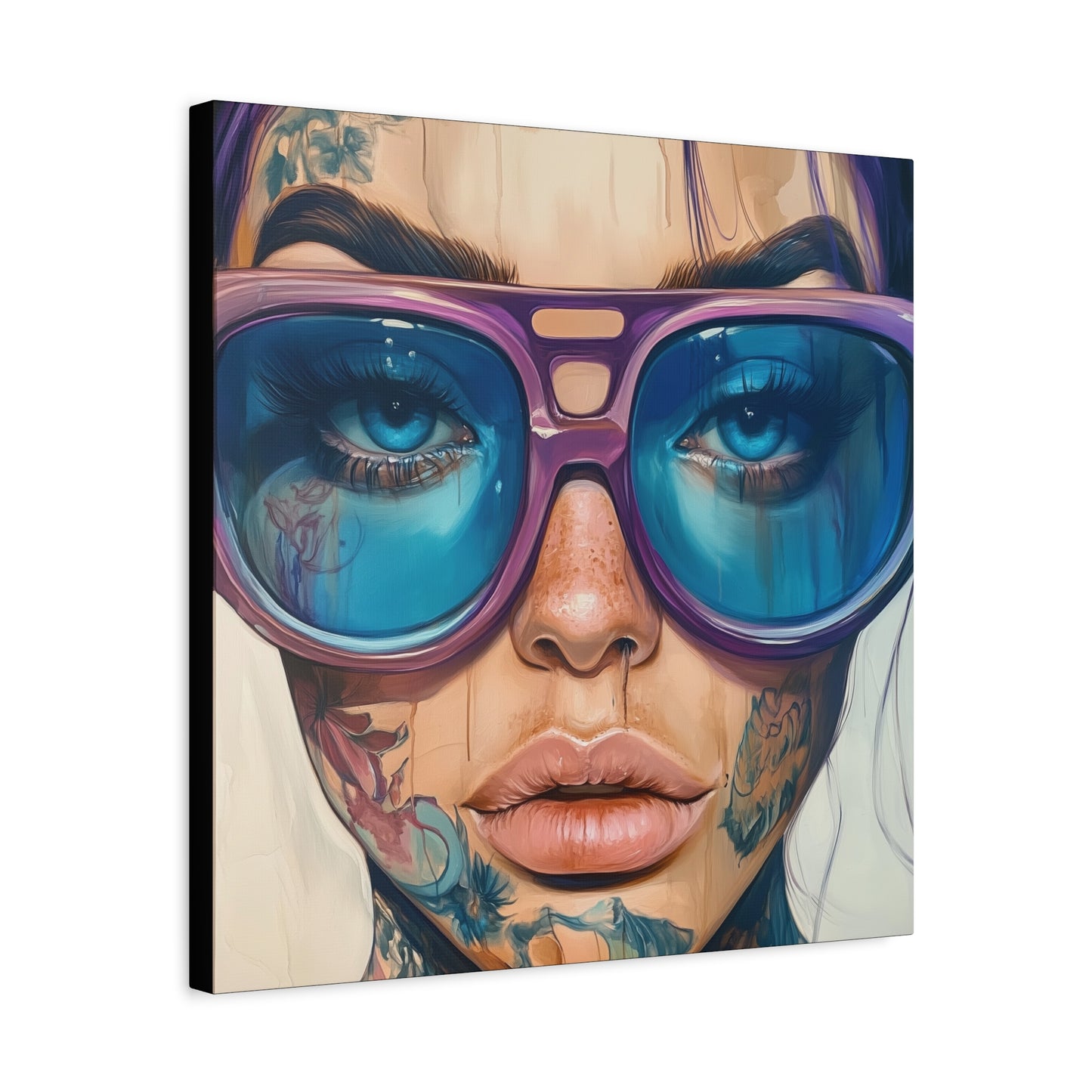 Canvas Gallery Wrap, Ladies in Lenses Wall Art, Abstract Femme Girl Art - Jane