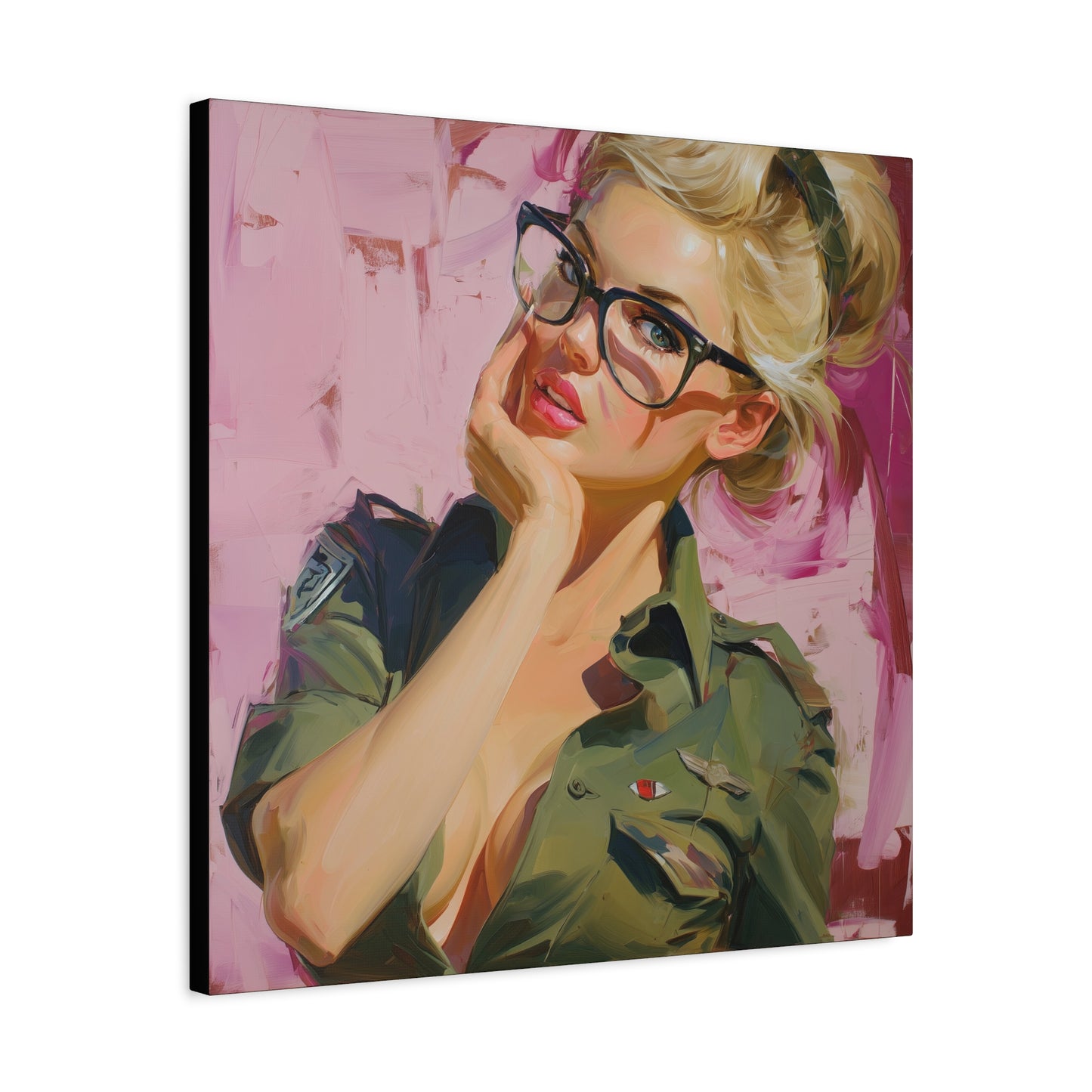 Gallery Wrapped Canvas, Liberty and Lace Art Canvas, Erotic Pinup Art Canvas – Roxanne