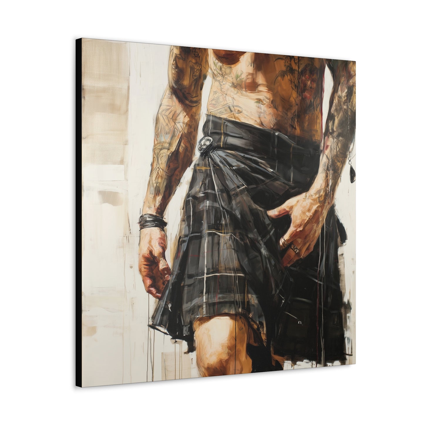 Gallery Wrapped Canvas, Kilts and Carnage Art Canvas, Erotic Pinup Art Canvas – Brodie