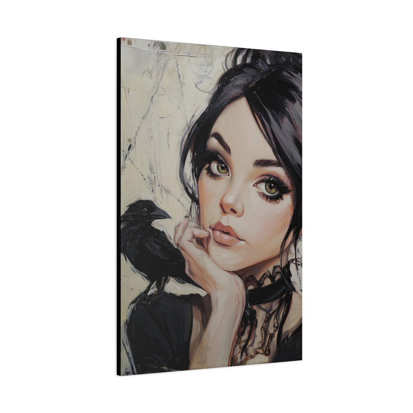 Gallery Wrapped Canvas, Myth and Bones Gothic Art Canvas, Dark Muse Canvas - Verity