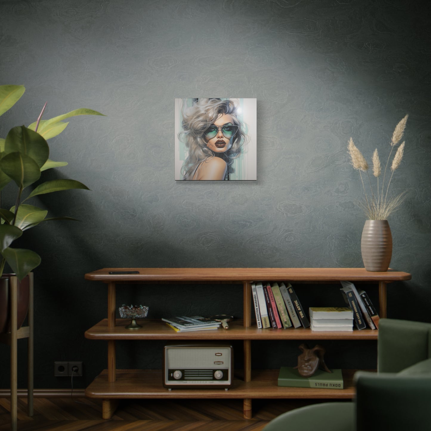 Canvas Gallery Wrapped High-Fashion Wall Art, Stylish Decor, Retro Femme Doll Pop Art – Natasha