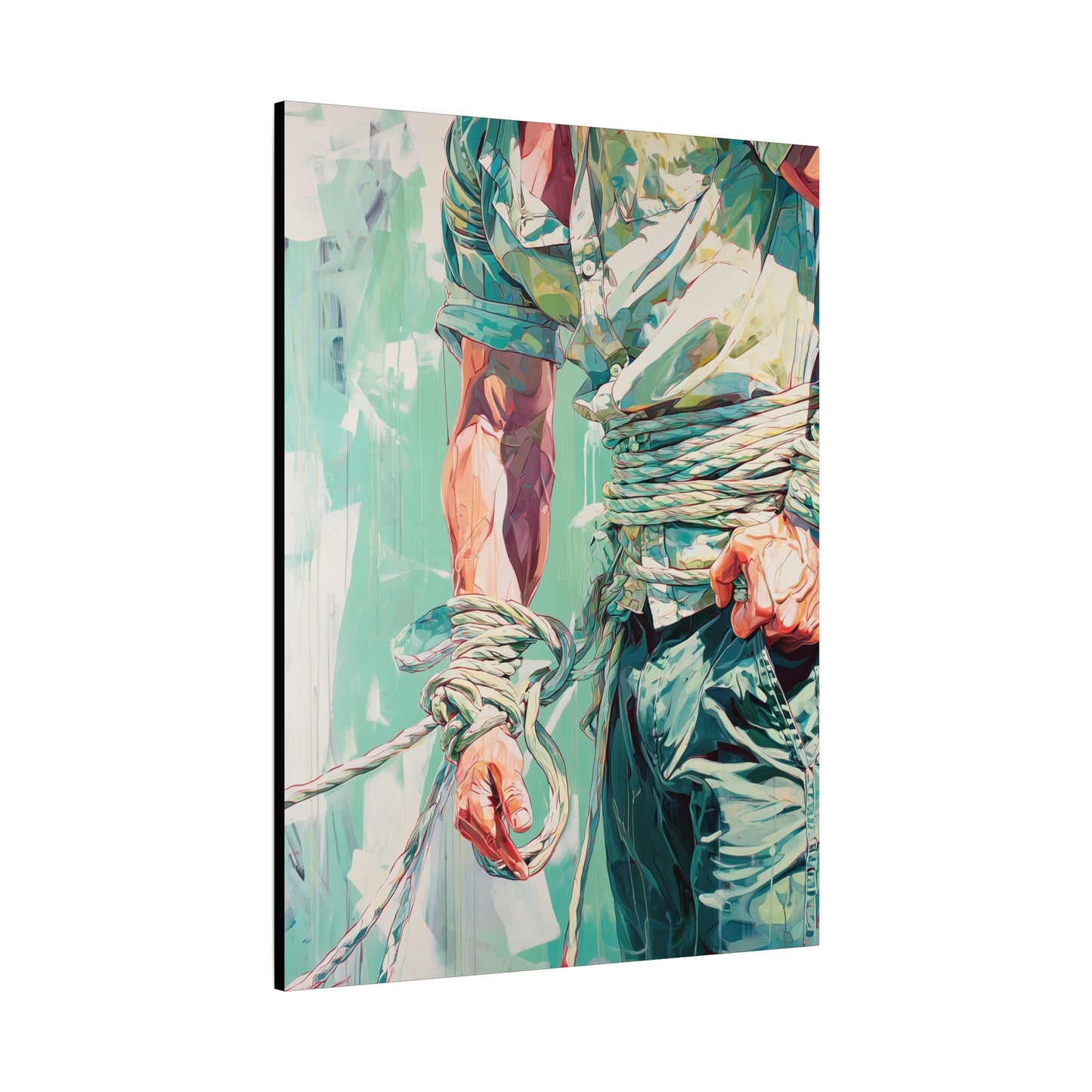 Gallery Wrapped Canvas, Ropes and Reverence Art Canvas, Erotic Shibari Art Canvas – Jiro
