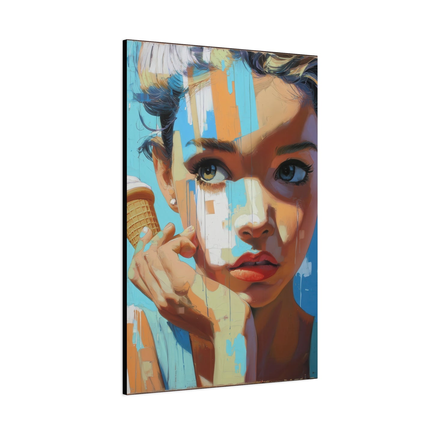 Gallery Wrapped Canvas, Sweet Summer Nostalgia, Sugar and Spice Art Canvas, Ice Cream Dreams Art – Rue