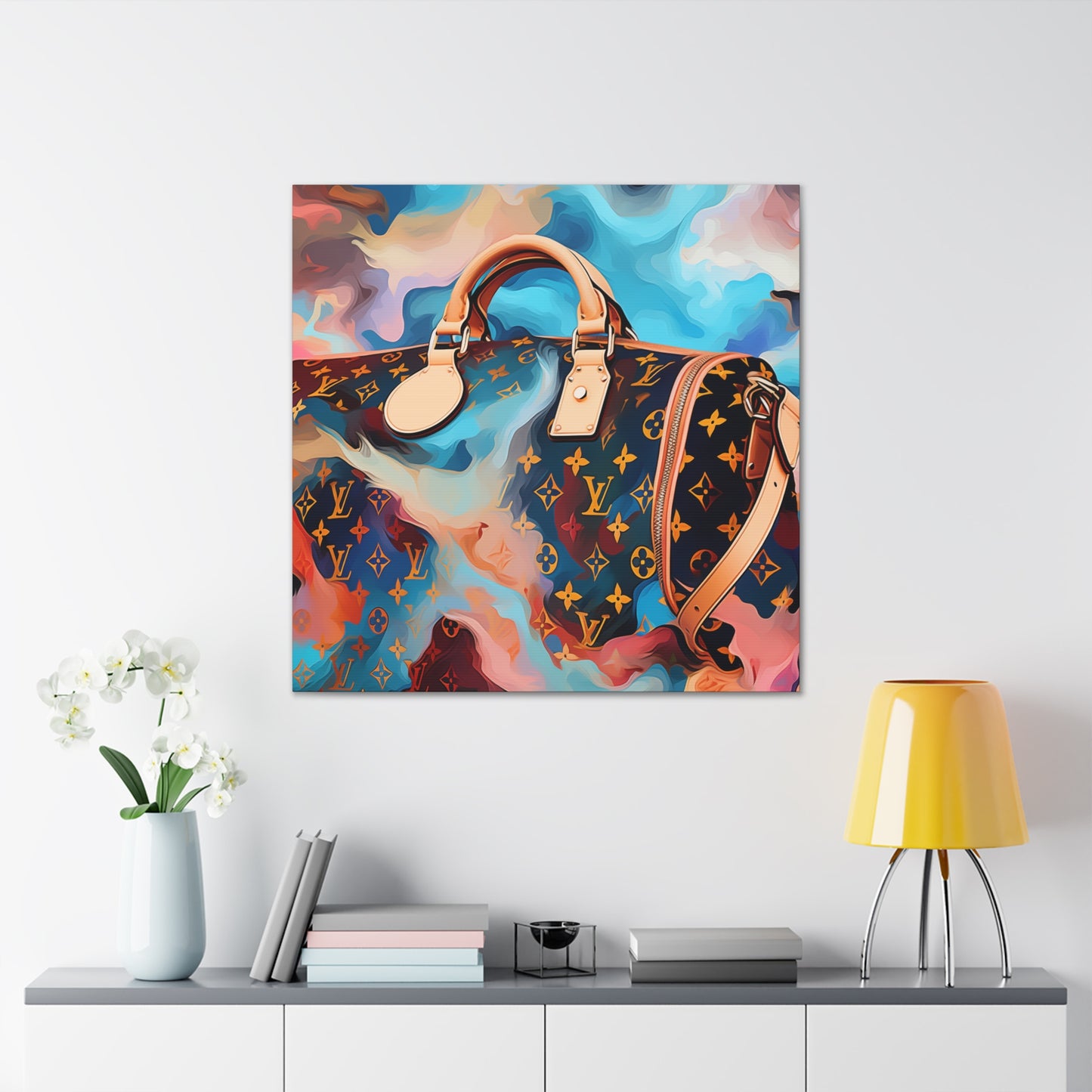 Canvas Gallery Wrap - LV Designer Inspired Wall Art - Abstract