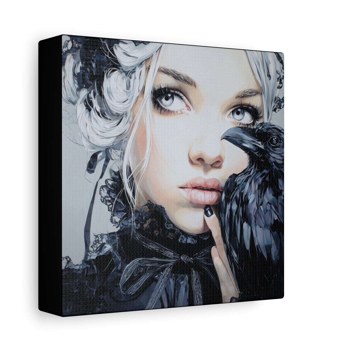 Gallery Wrapped Canvas, Myth and Bones Gothic Art Canvas, Dark Muse Canvas - Harlow