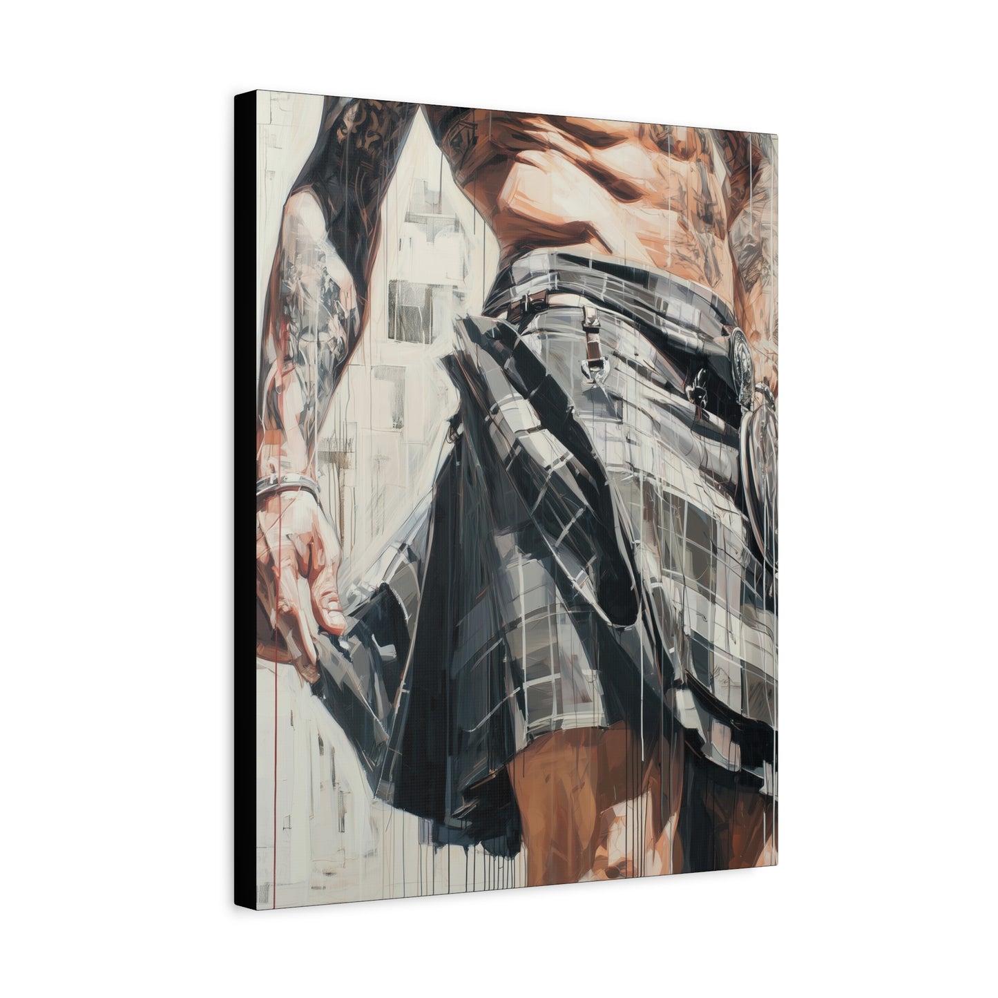 Gallery Wrapped Canvas, Kilts and Carnage Art Canvas, Erotic Pinup Art Canvas – Torin