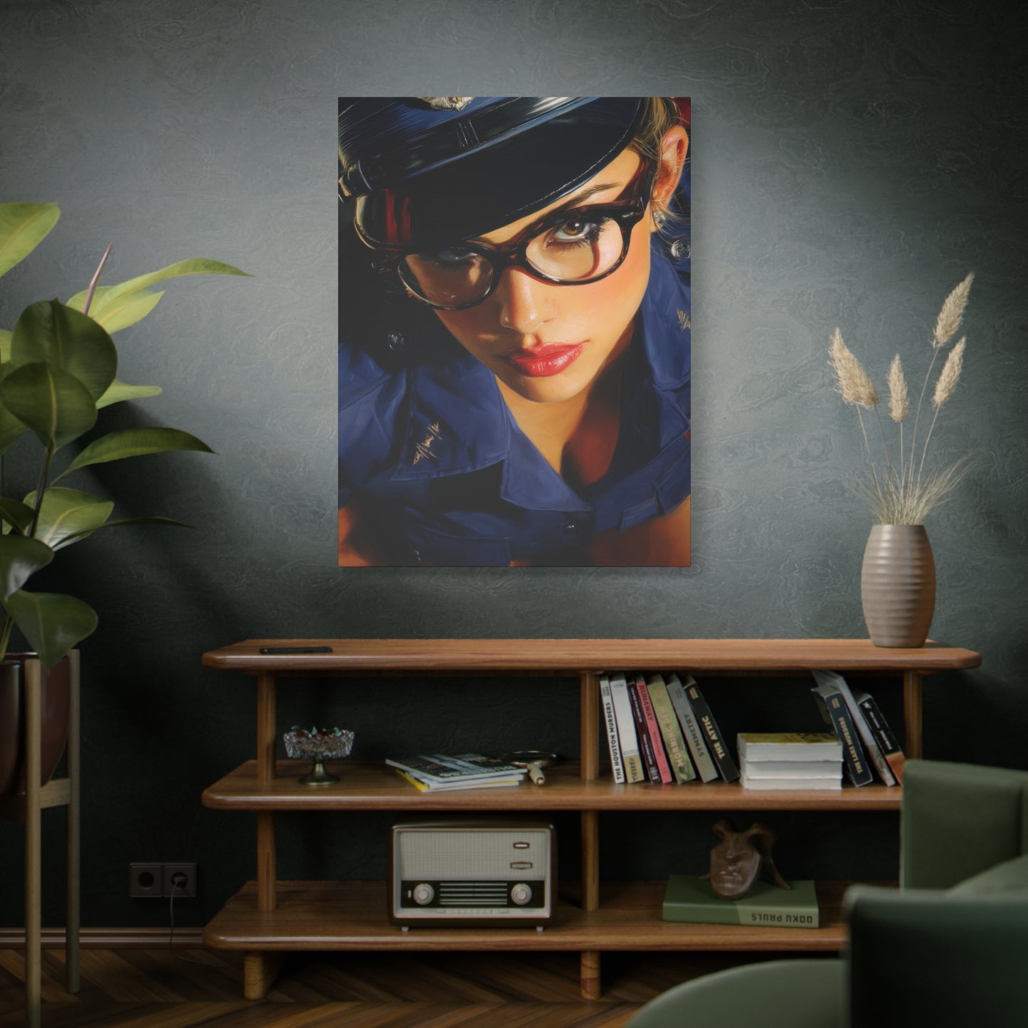 Gallery Wrapped Canvas, Liberty and Lace Art Canvas, Erotic Pinup Art Canvas – Janice
