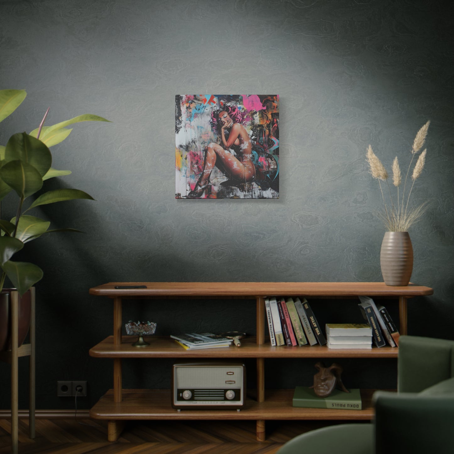 Gallery Wrapped Canvas, Guilt and Grit Adult Art Canvas, Erotic Pinup Art Canvas – Delphine