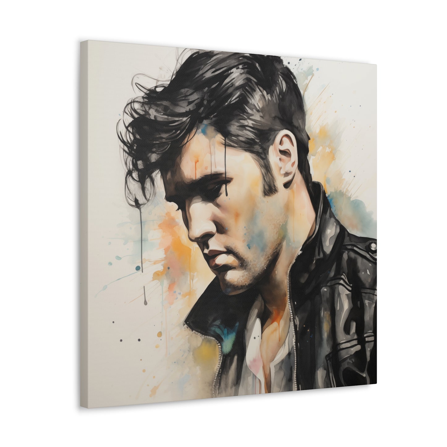 Gallery Wrapped Canvas, Celebrity Inspired, Pop Art Canvas – Elvis Also