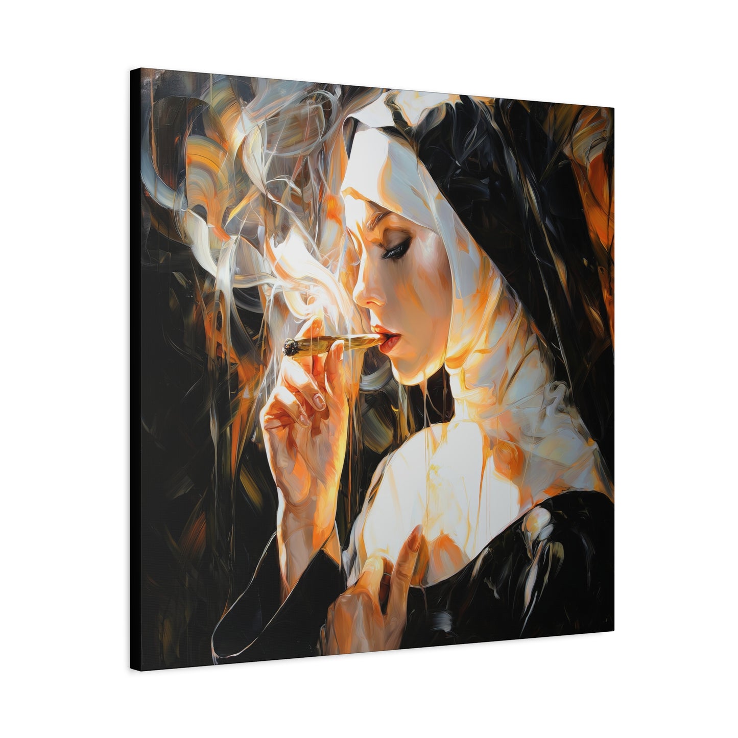 Gallery Wrapped Canvas, Habits and Heresy Art Canvas, Naughty Nuns Art Canvas – Sister Benedicta