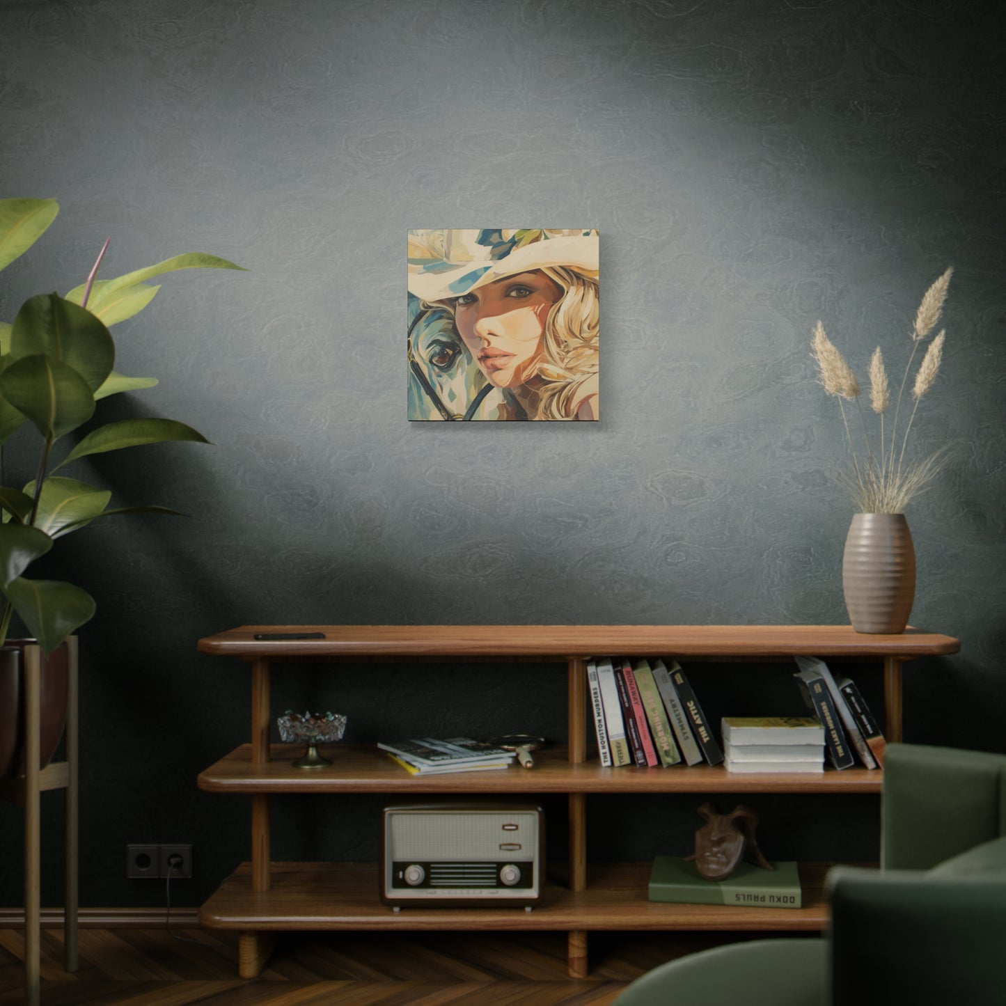Gallery Wrapped Canvas, Wranglers and Wreckage Art Canvas, Erotic Pinup Art Canvas – Belle
