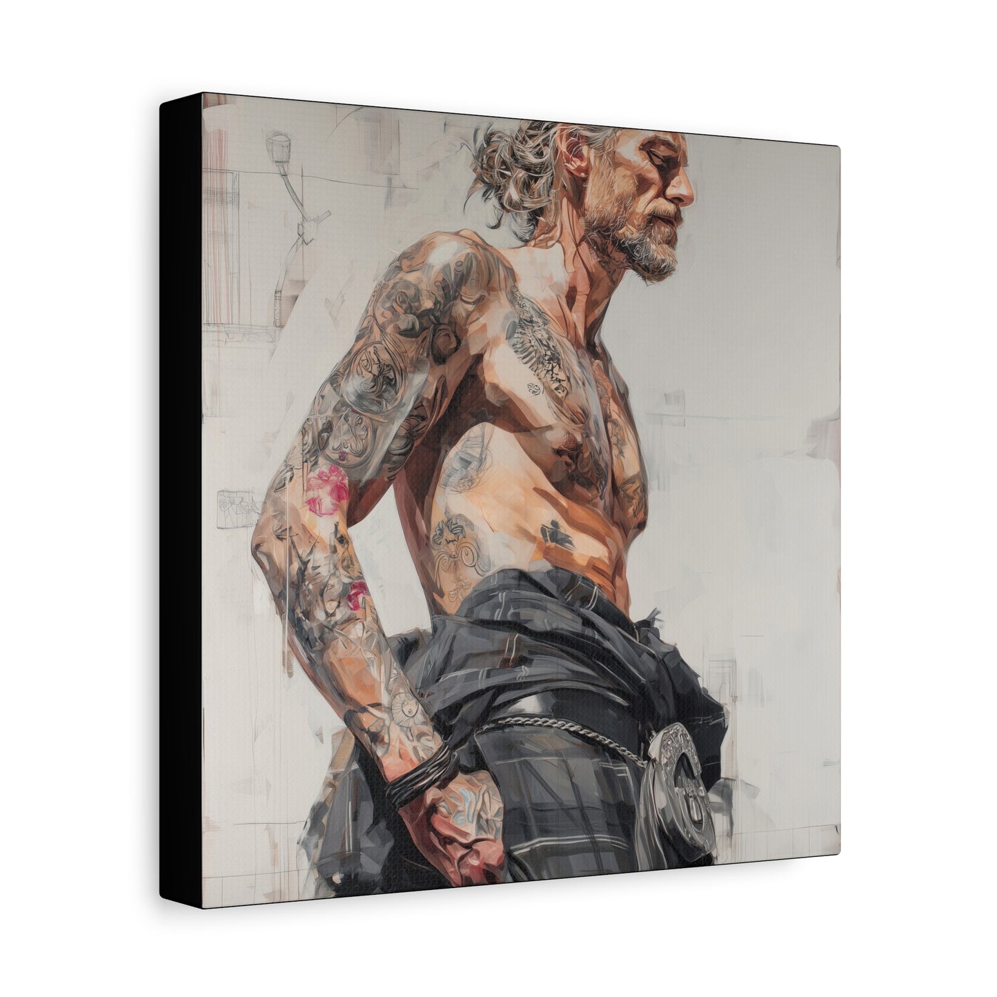 Gallery Wrapped Canvas, Kilts and Carnage Art Canvas, Erotic Pinup Art Canvas – Struan