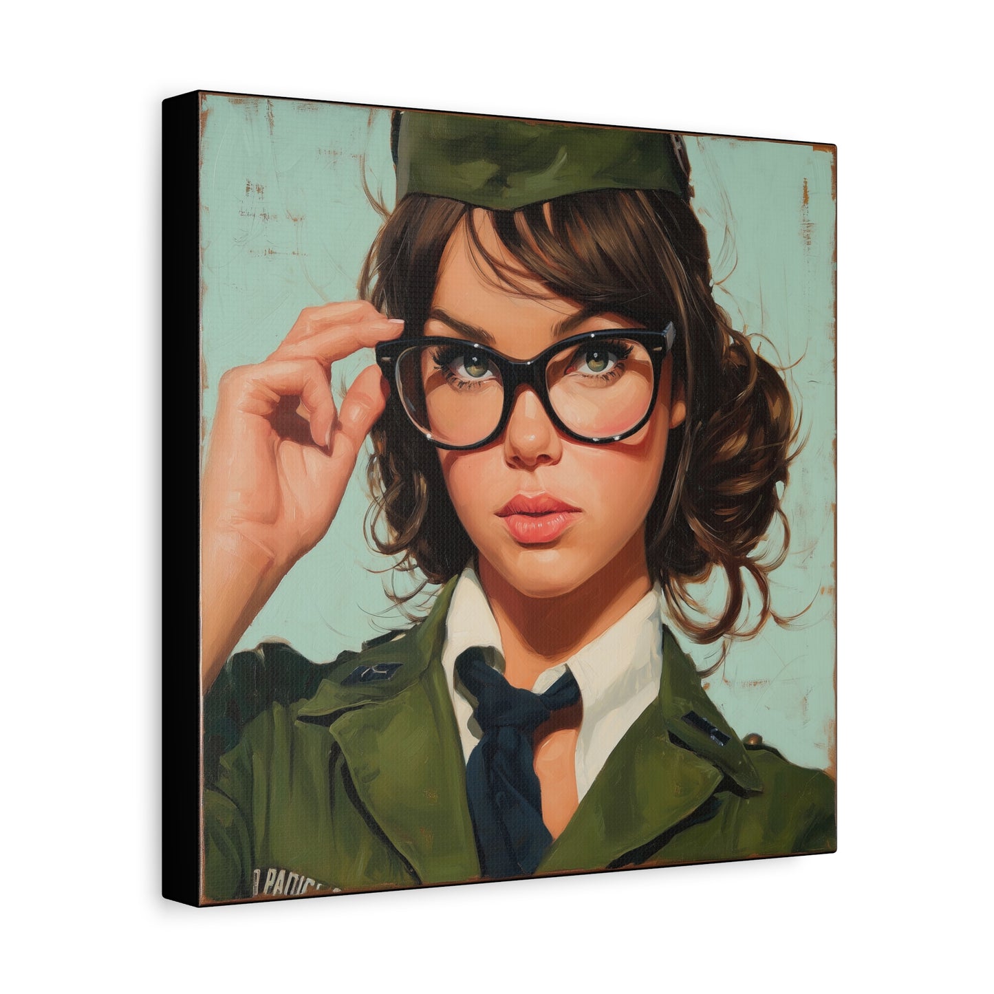 Gallery Wrapped Canvas, Liberty and Lace Art Canvas, Erotic Pinup Art Canvas – Piper